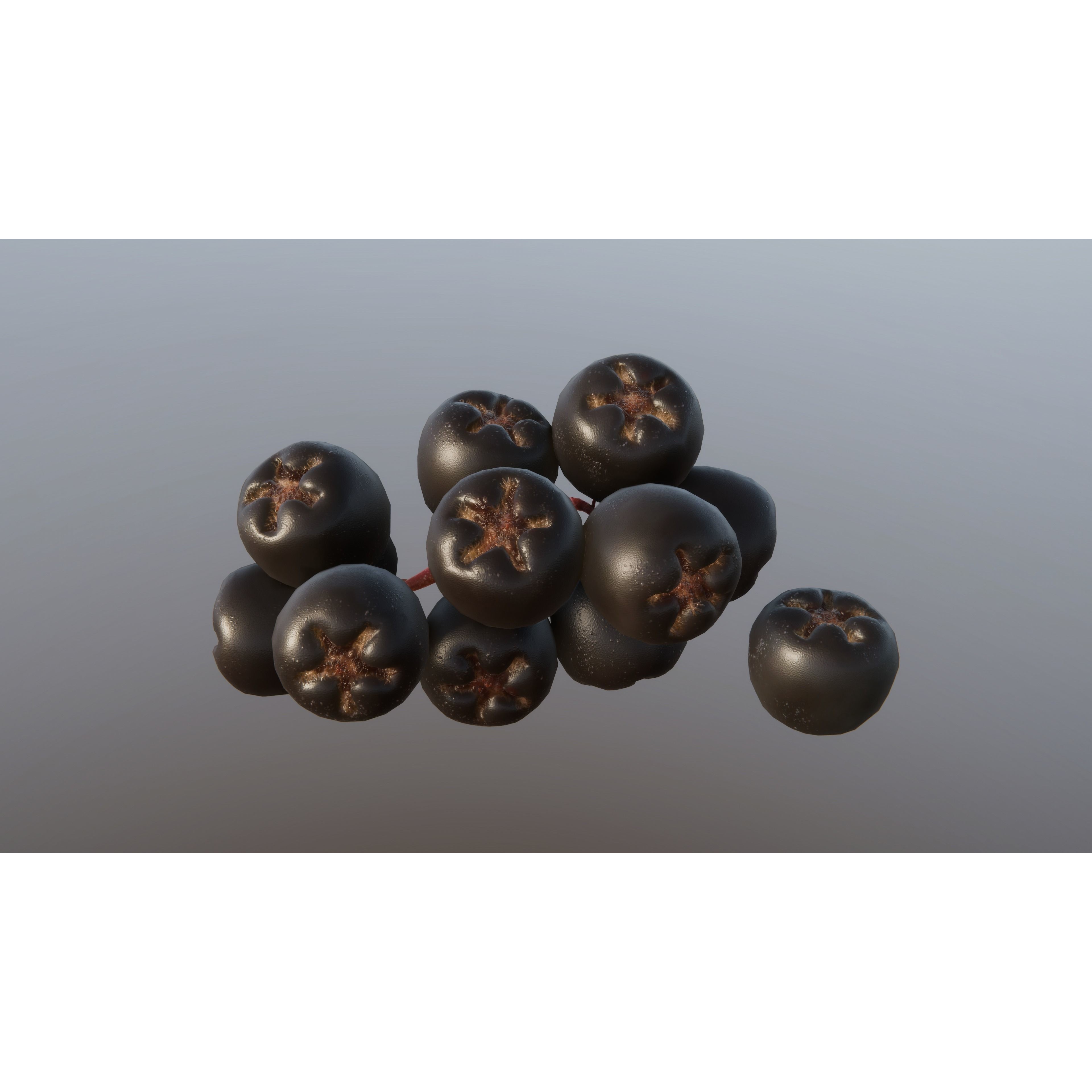 Berries and Cherries 3D Model – High Quality PBR Fruit Assets, FBX - View 12