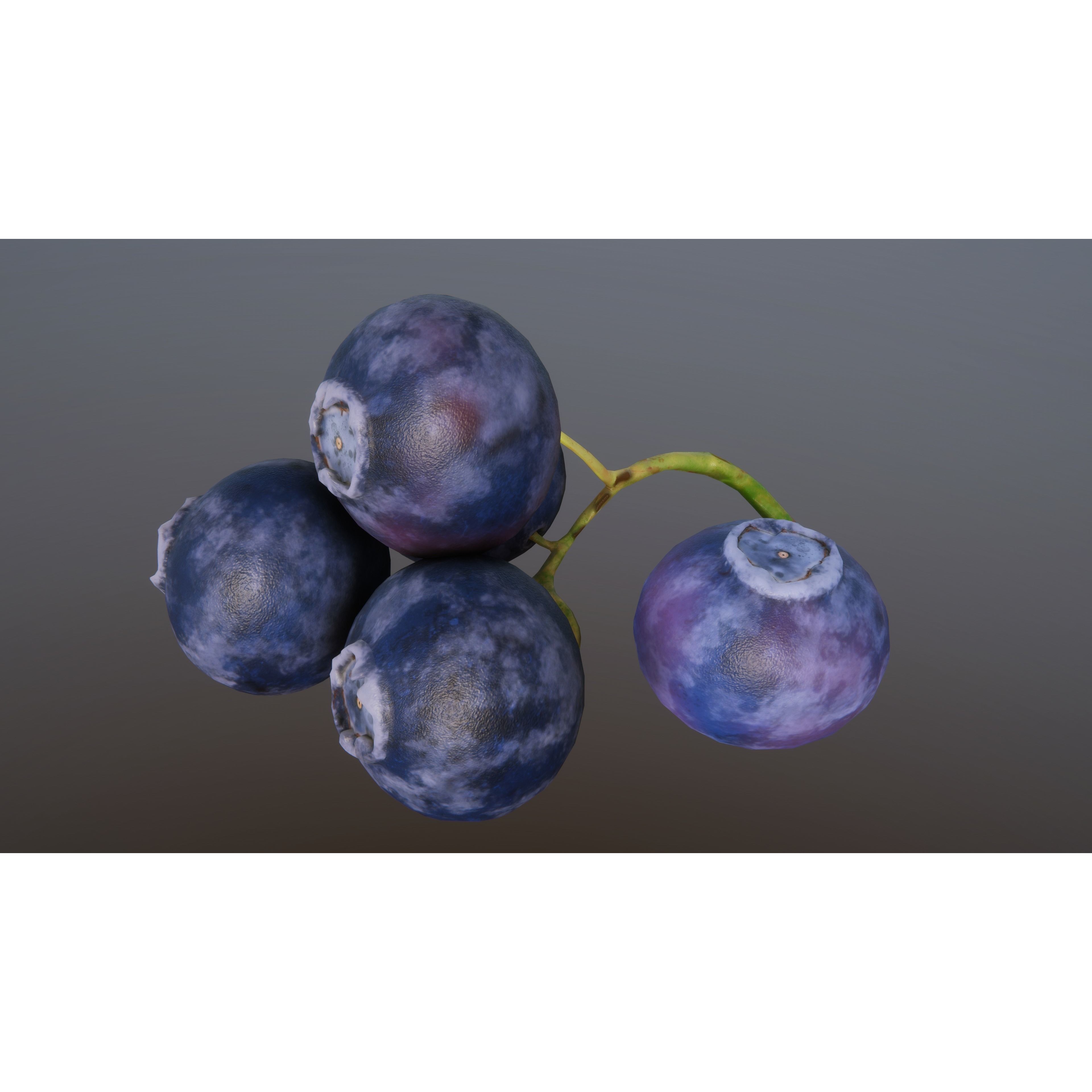 Berries and Cherries 3D Model – High Quality PBR Fruit Assets, FBX - View 15