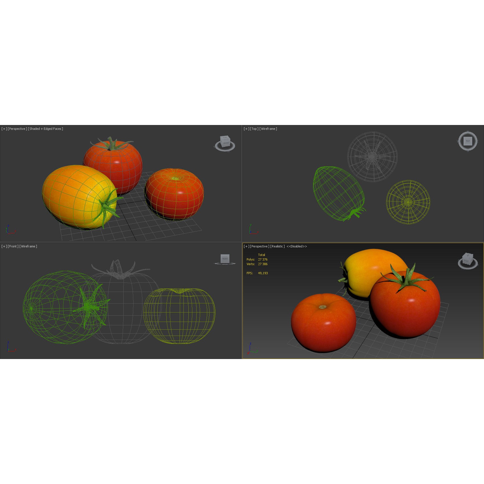 Tomatoes 3D Model – Realistic PBR Vegetable Asset, FBX, OBJ - View 11