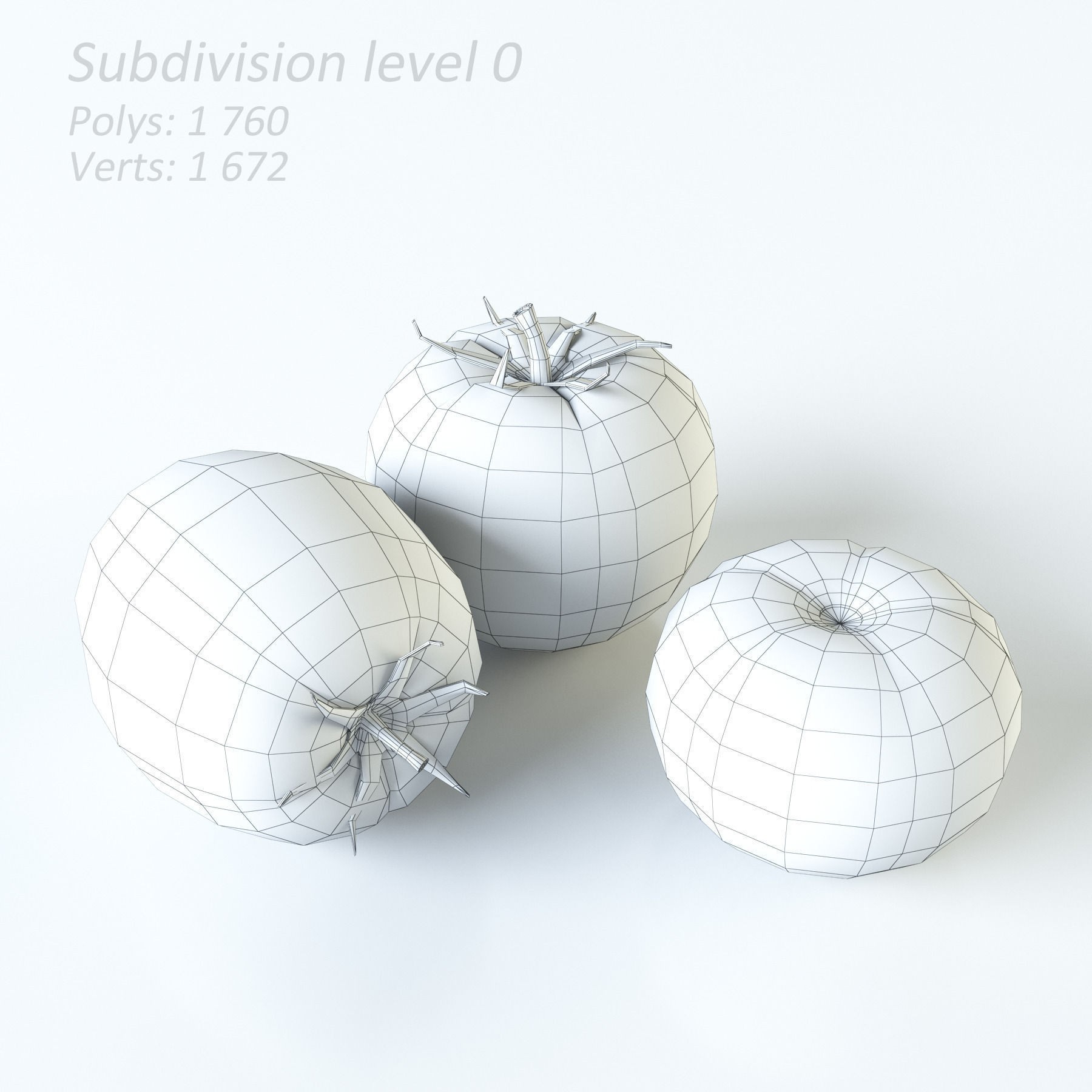 Tomatoes 3D Model – Realistic PBR Vegetable Asset, FBX, OBJ - View 3
