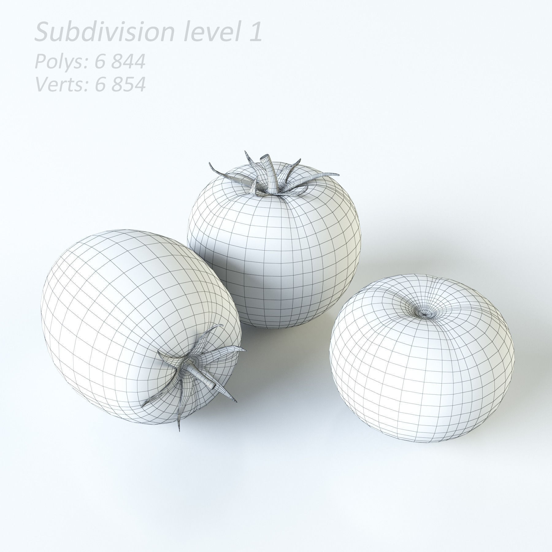Tomatoes 3D Model – Realistic PBR Vegetable Asset, FBX, OBJ - View 4