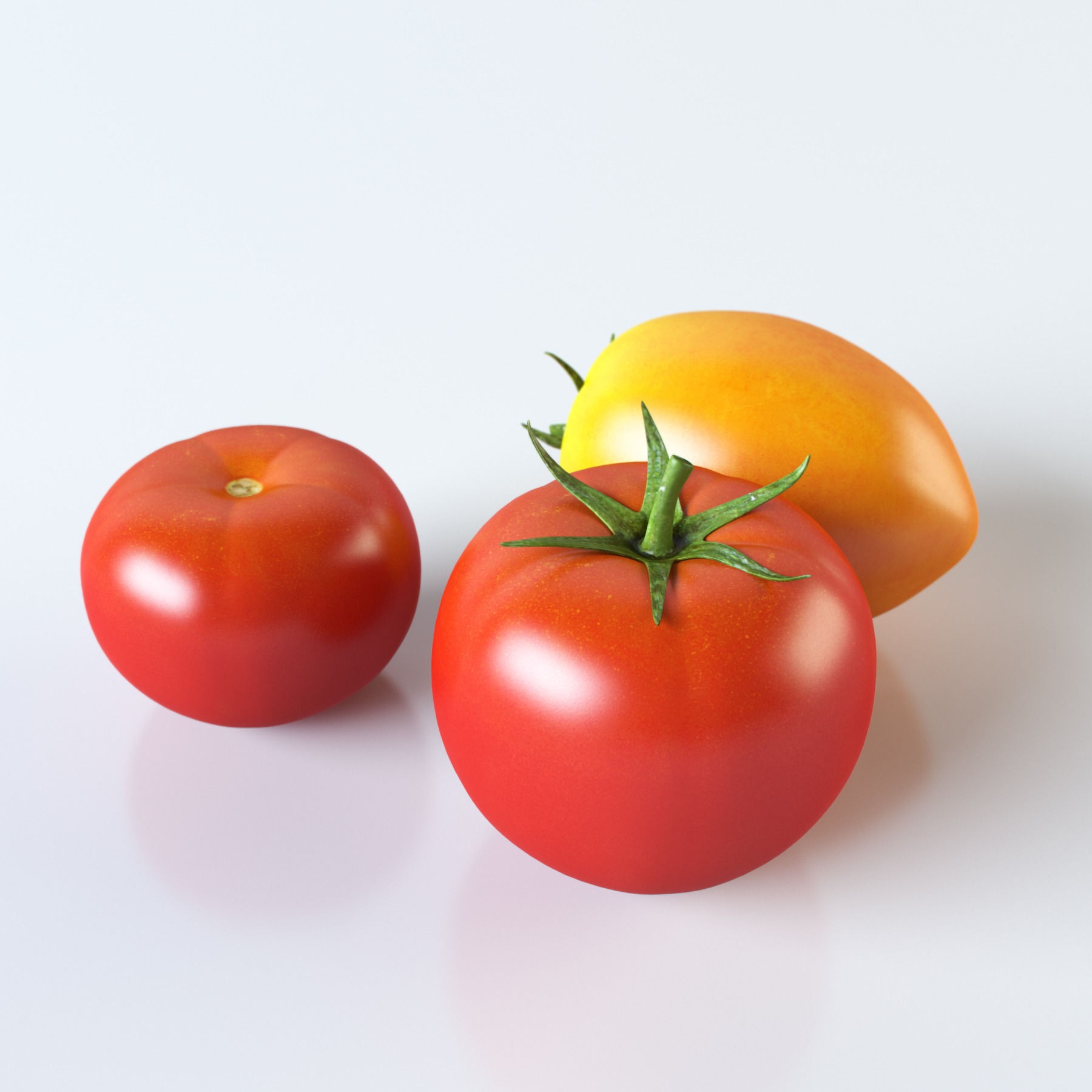Tomatoes 3D Model – Realistic PBR Vegetable Asset, FBX, OBJ - View 6