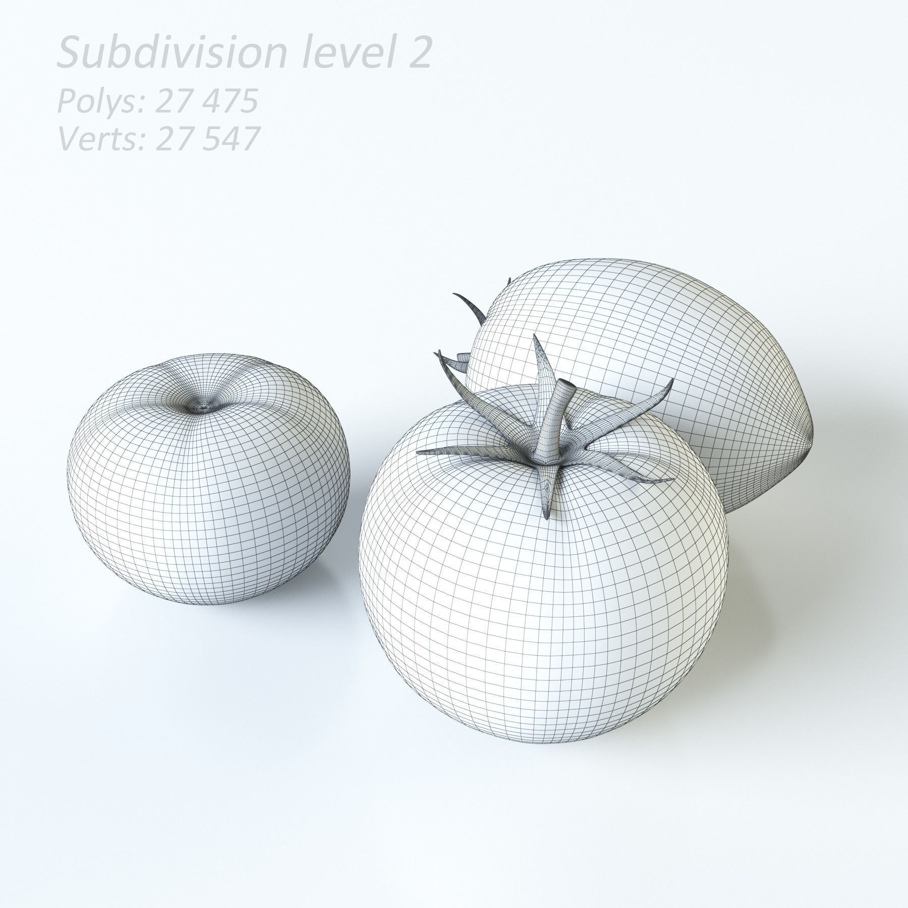 Tomatoes 3D Model – Realistic PBR Vegetable Asset, FBX, OBJ - View 9