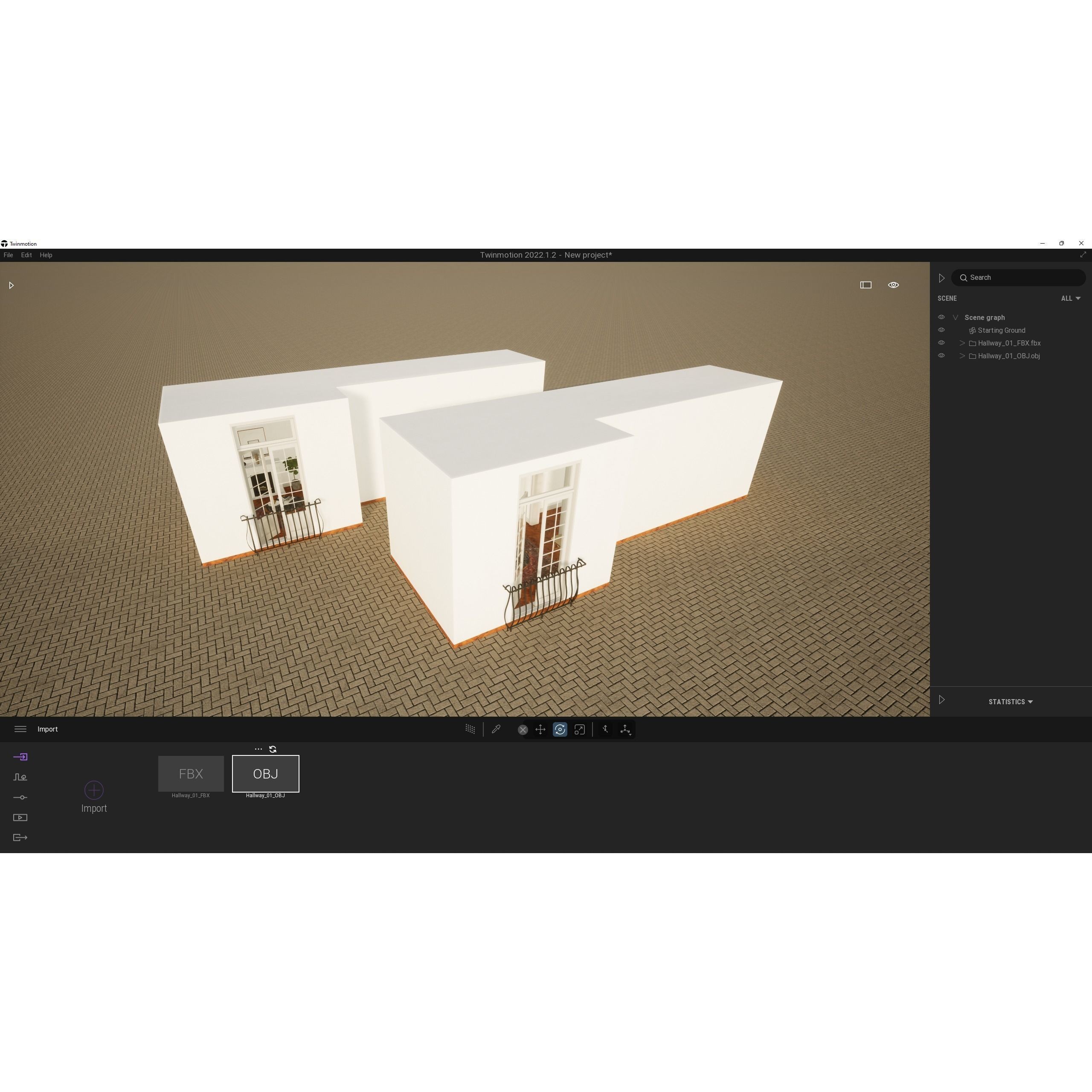 French Hallway and Reading Room - Game-Ready 3D Model - View 14