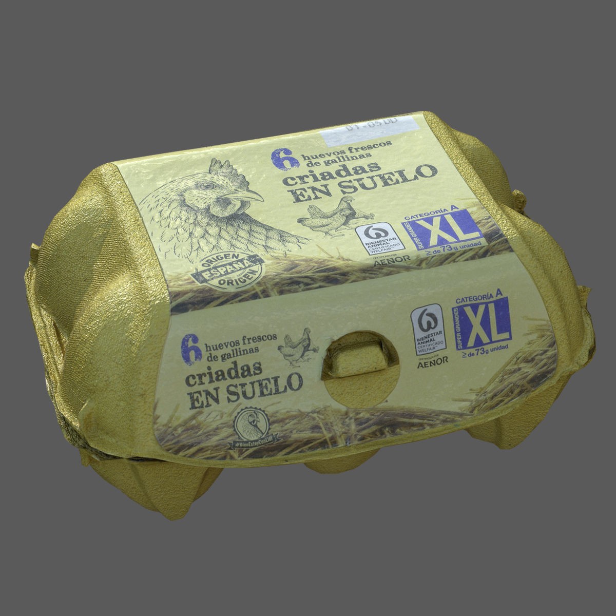 Egg Box 3D Model – Low Poly Game Asset, PBR, Multiple Formats