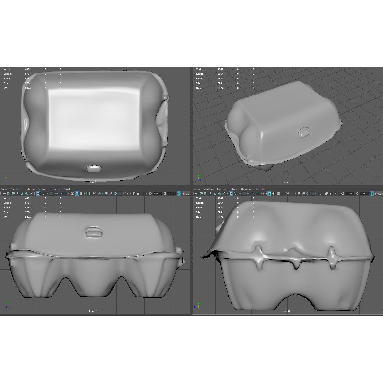 Egg Box 3D Model – Low Poly Game Asset, PBR, Multiple Formats - View 13