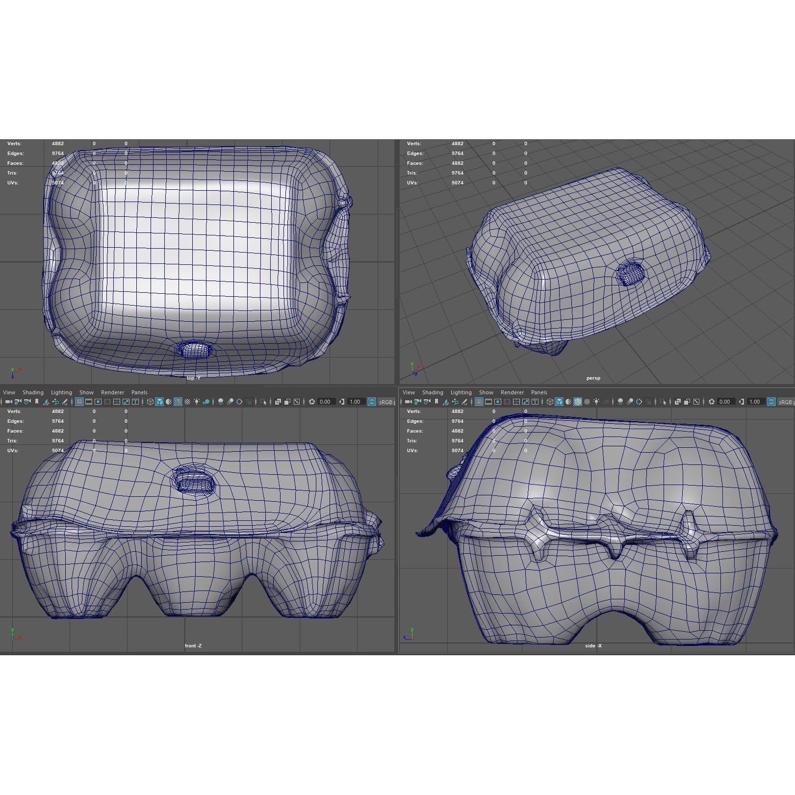 Egg Box 3D Model – Low Poly Game Asset, PBR, Multiple Formats - View 14