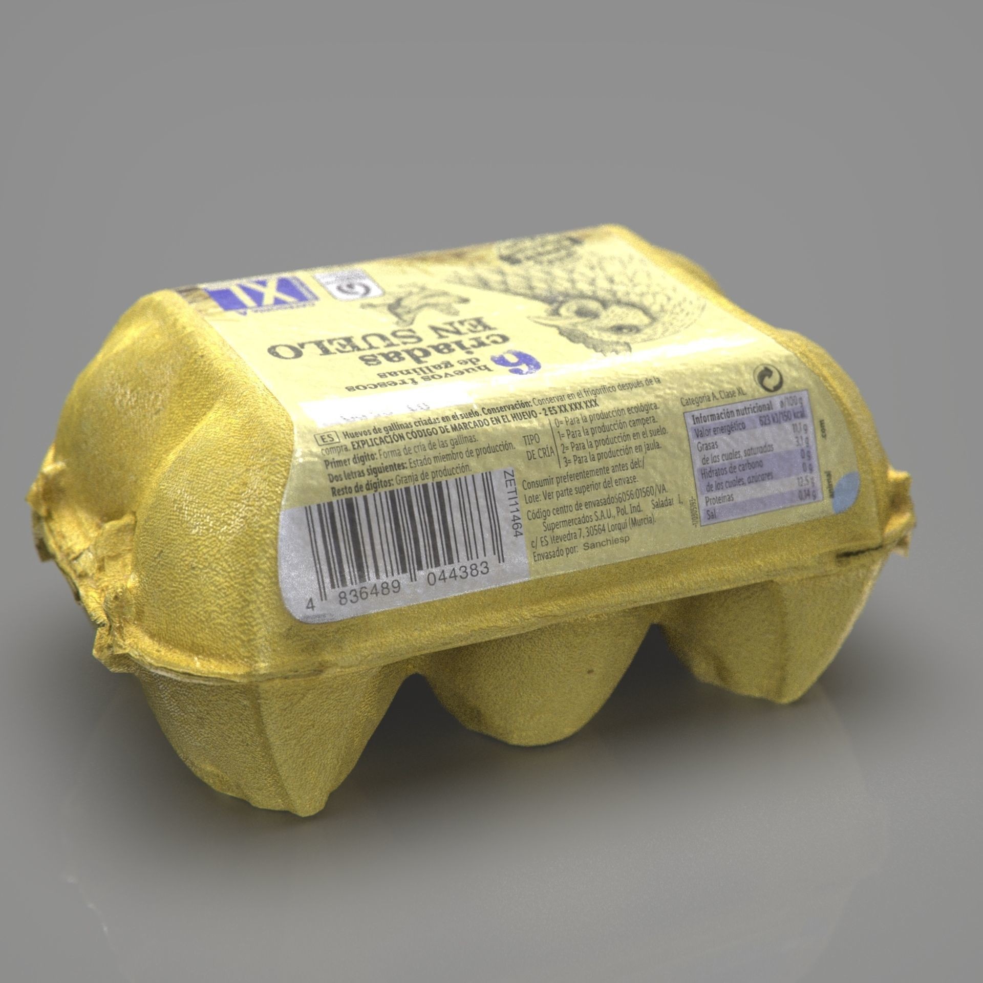 Egg Box 3D Model – Low Poly Game Asset, PBR, Multiple Formats - View 5