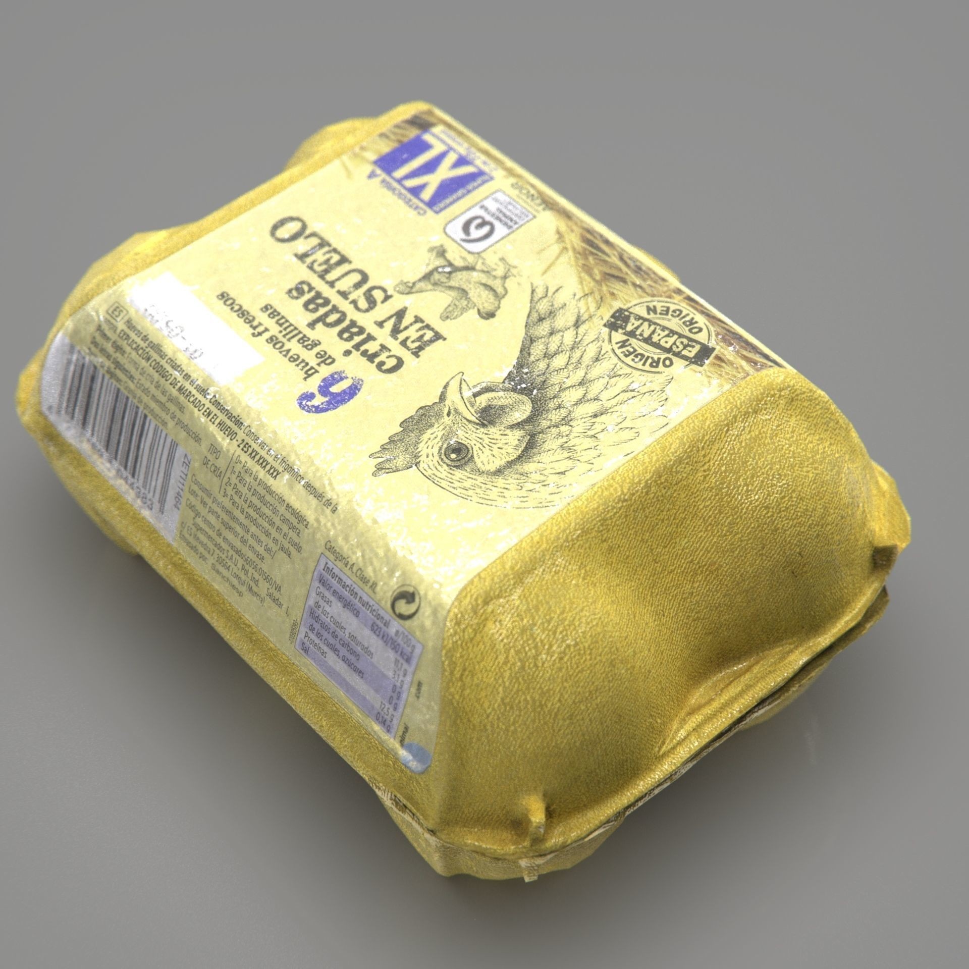 Egg Box 3D Model – Low Poly Game Asset, PBR, Multiple Formats - View 6