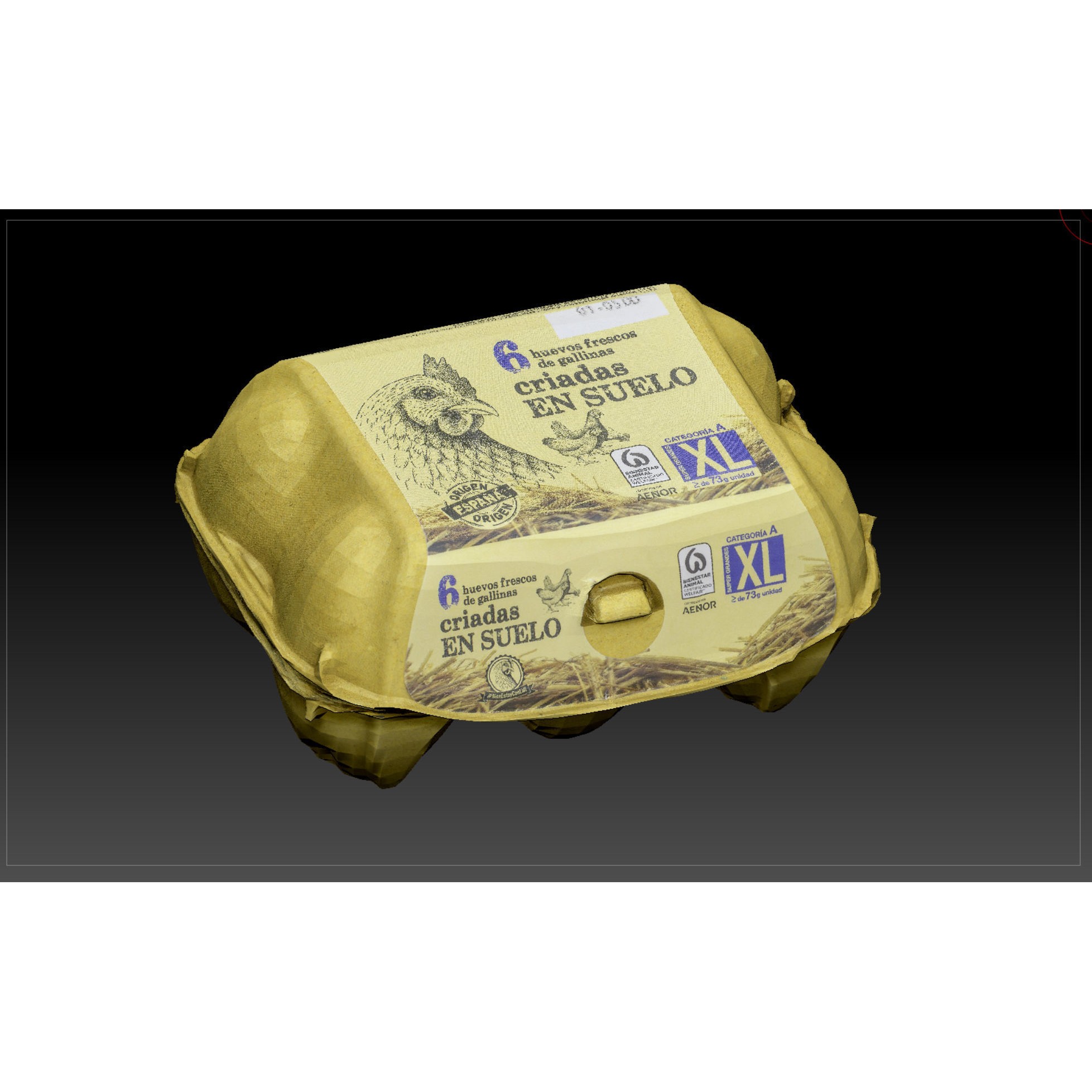 Egg Box 3D Model – Low Poly Game Asset, PBR, Multiple Formats - View 8