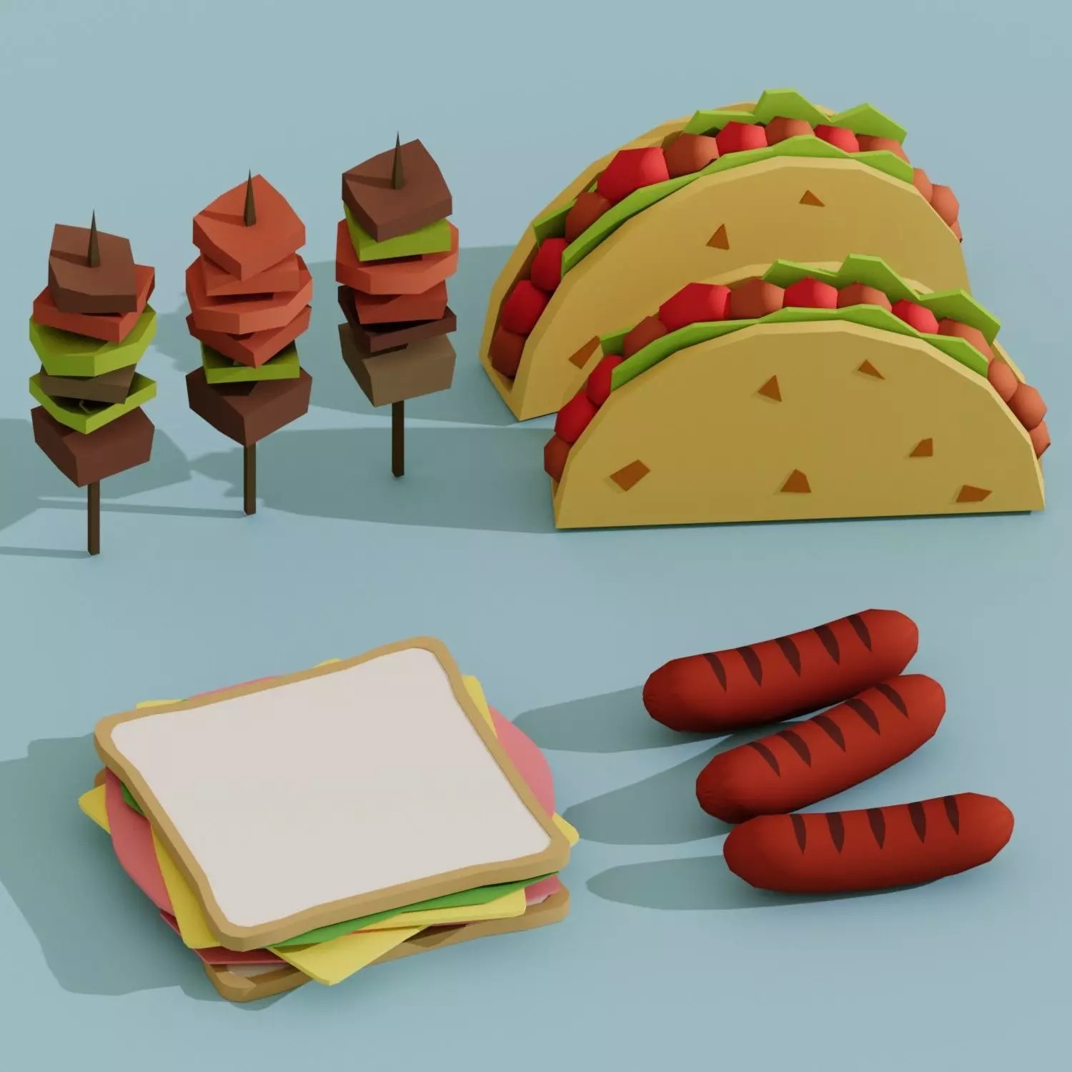 Food Mega Collection 3D Model – Low Poly Game-Ready Asset, FBX, OBJ - View 13