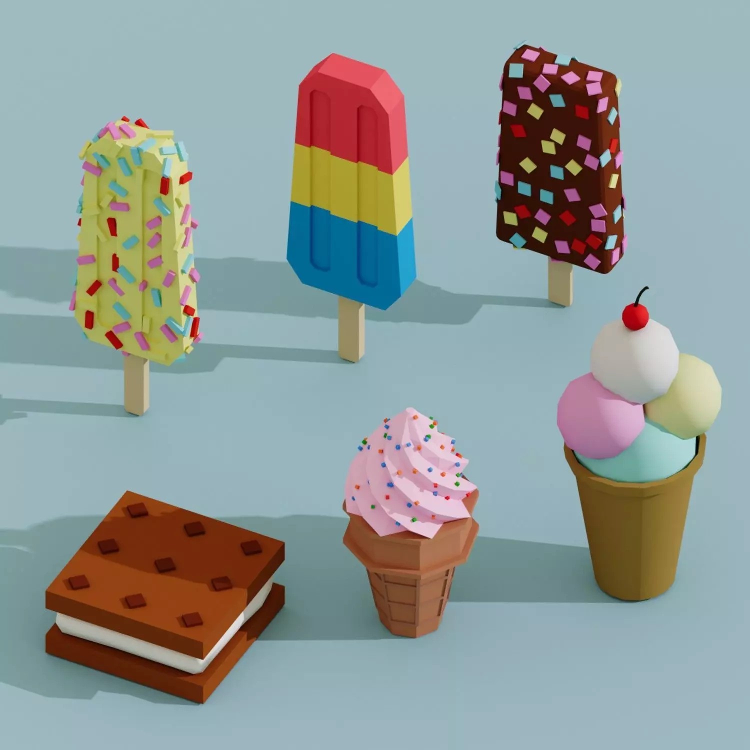 Food Mega Collection 3D Model – Low Poly Game-Ready Asset, FBX, OBJ - View 15