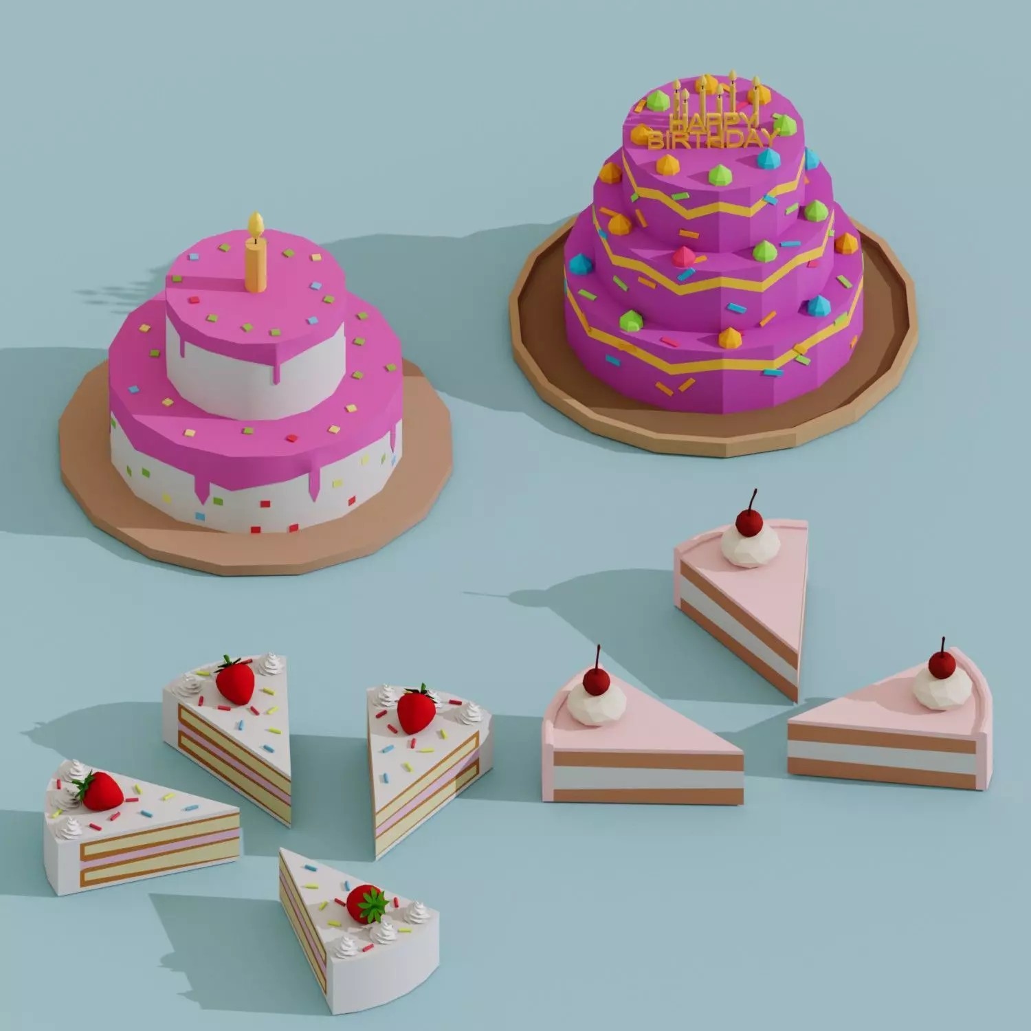 Food Mega Collection 3D Model – Low Poly Game-Ready Asset, FBX, OBJ - View 16