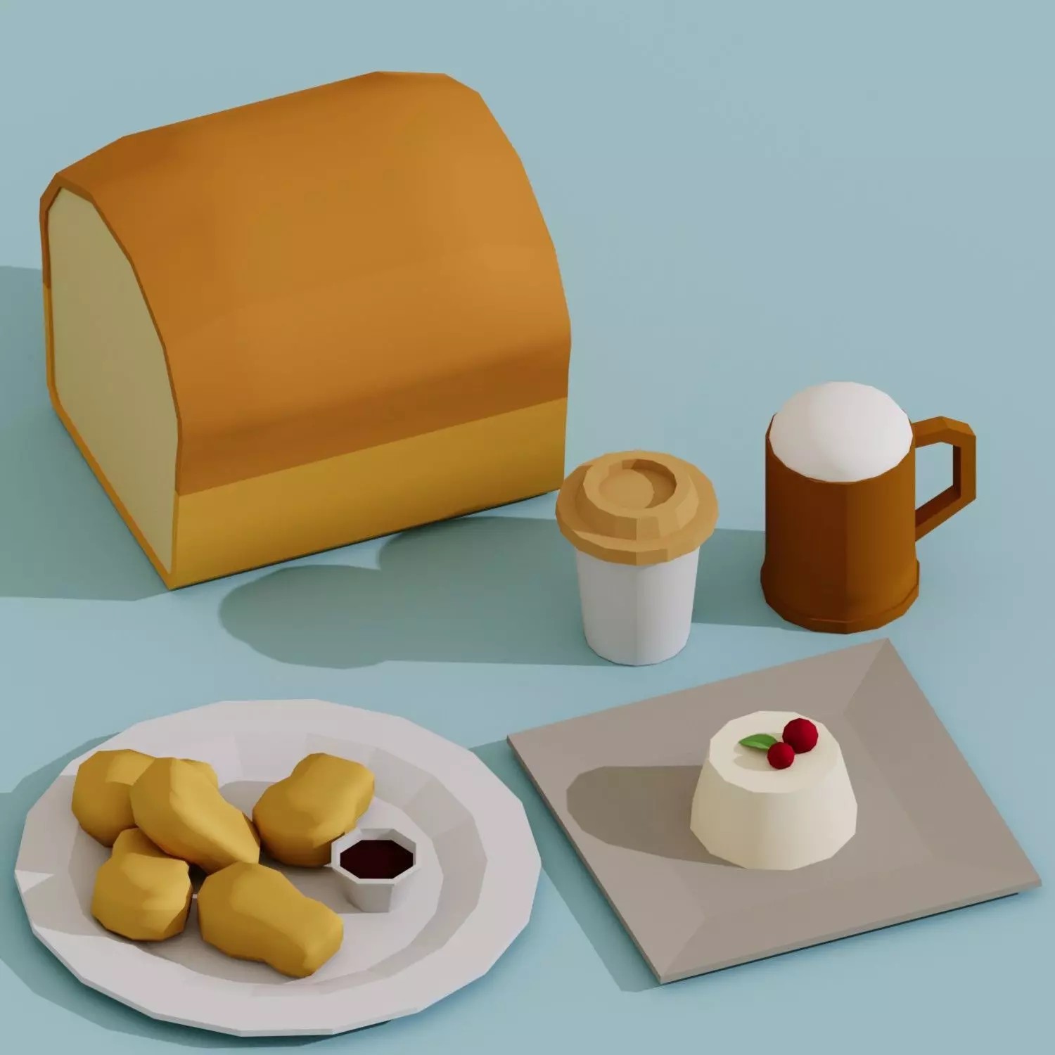 Food Mega Collection 3D Model – Low Poly Game-Ready Asset, FBX, OBJ - View 19