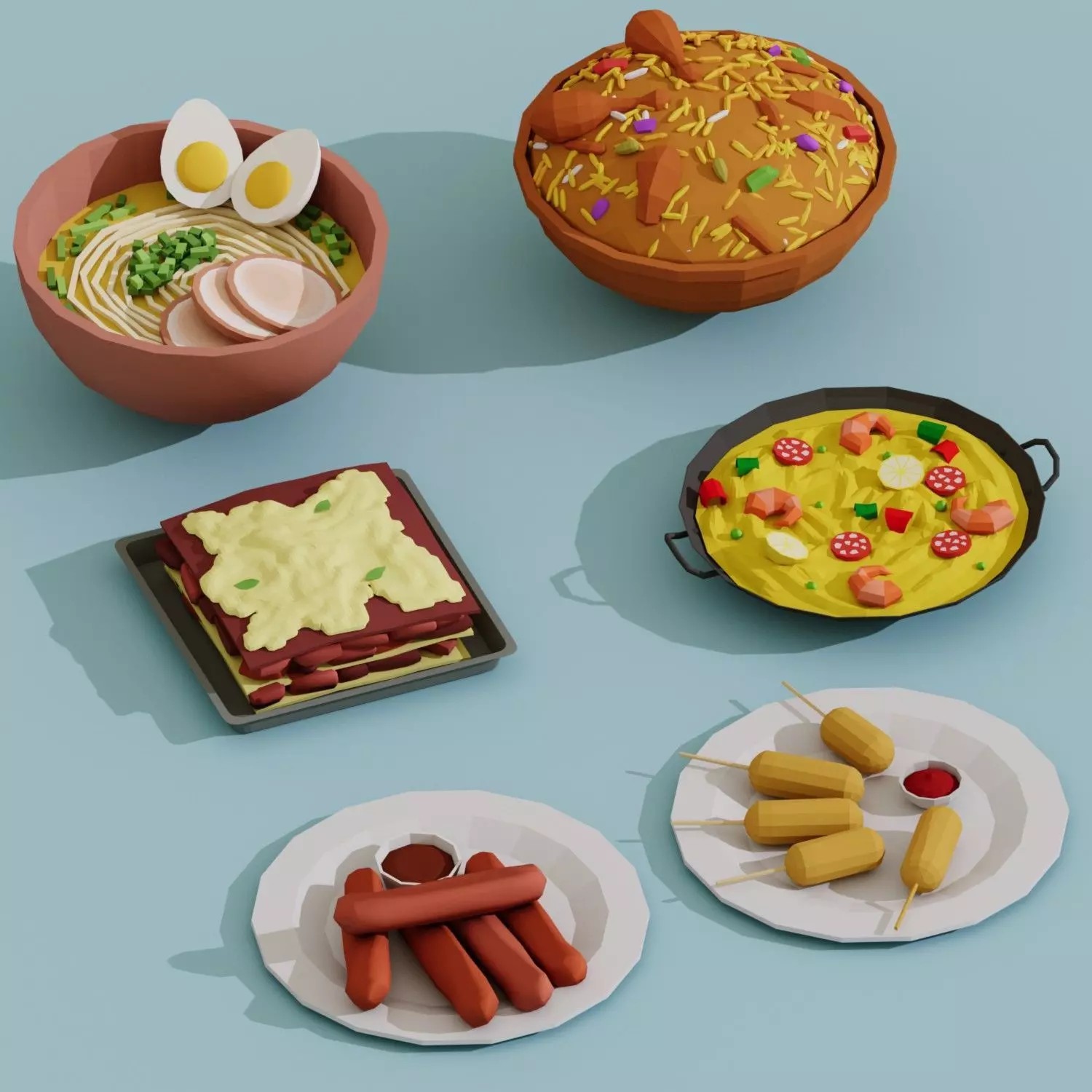 Food Mega Collection 3D Model – Low Poly Game-Ready Asset, FBX, OBJ - View 3