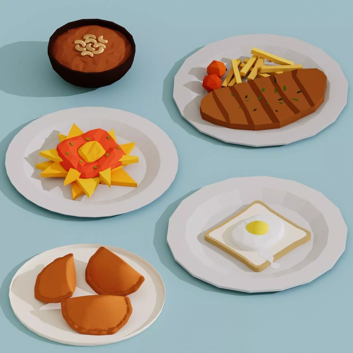 Food Mega Collection 3D Model – Low Poly Game-Ready Asset, FBX, OBJ - View 8