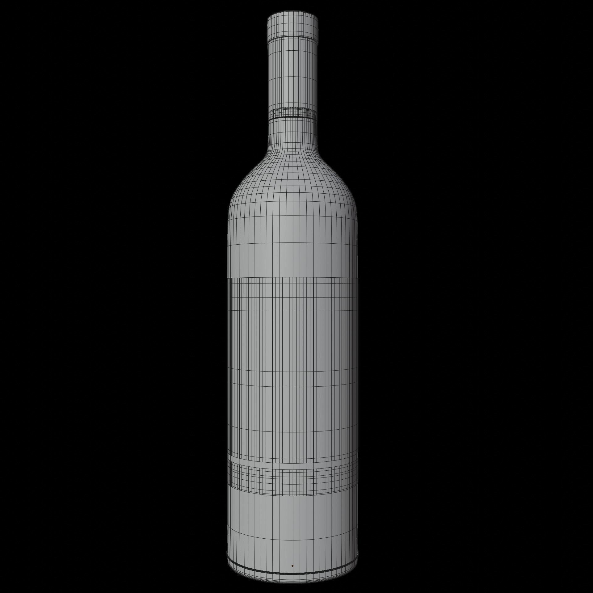 Wine Bottles 3D Model – PBR Glassware Pack with Blender, FBX, OBJ Formats - View 16