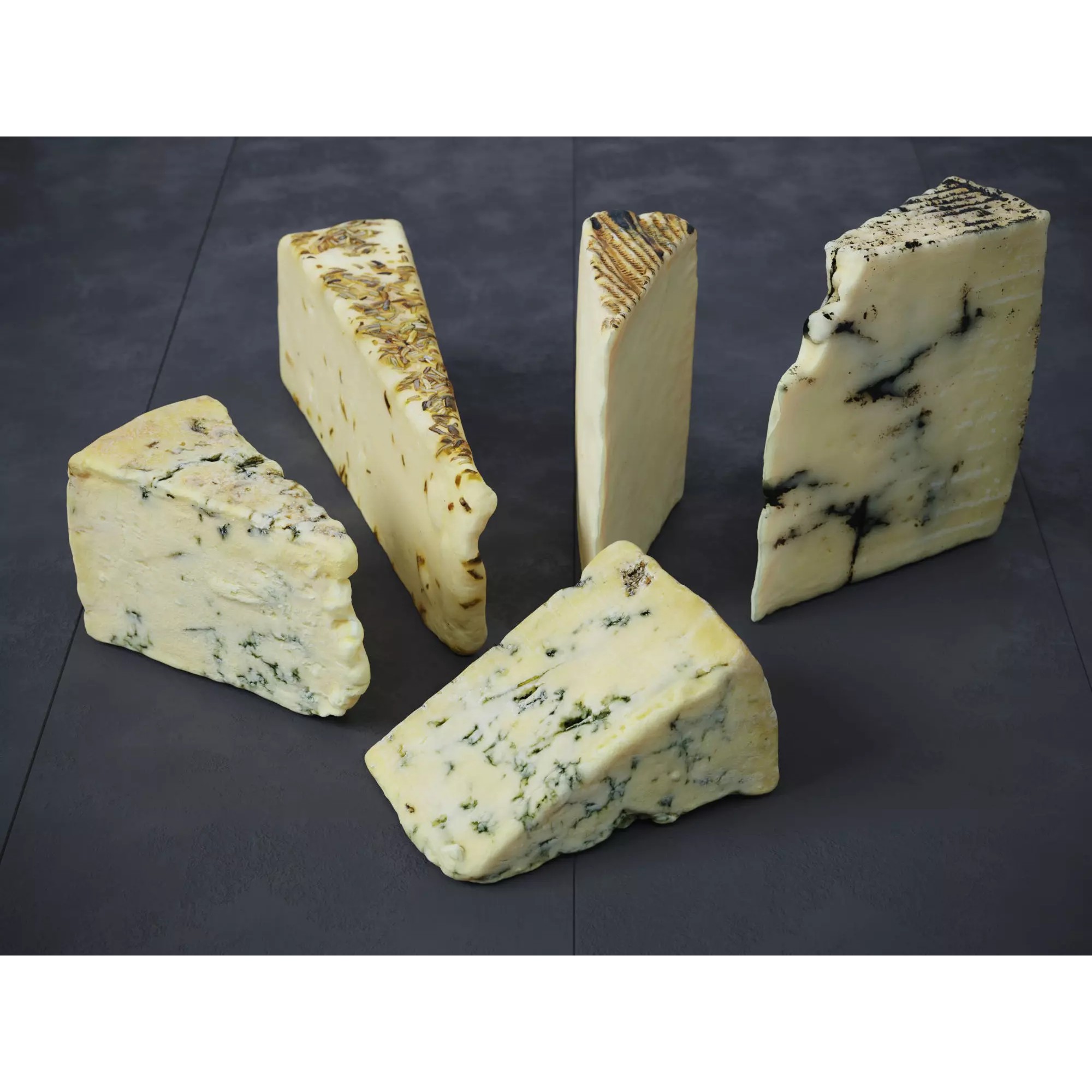 Cheese 3D Model – Photogrammetry High Poly PBR Asset, FBX/OBJ - View 2