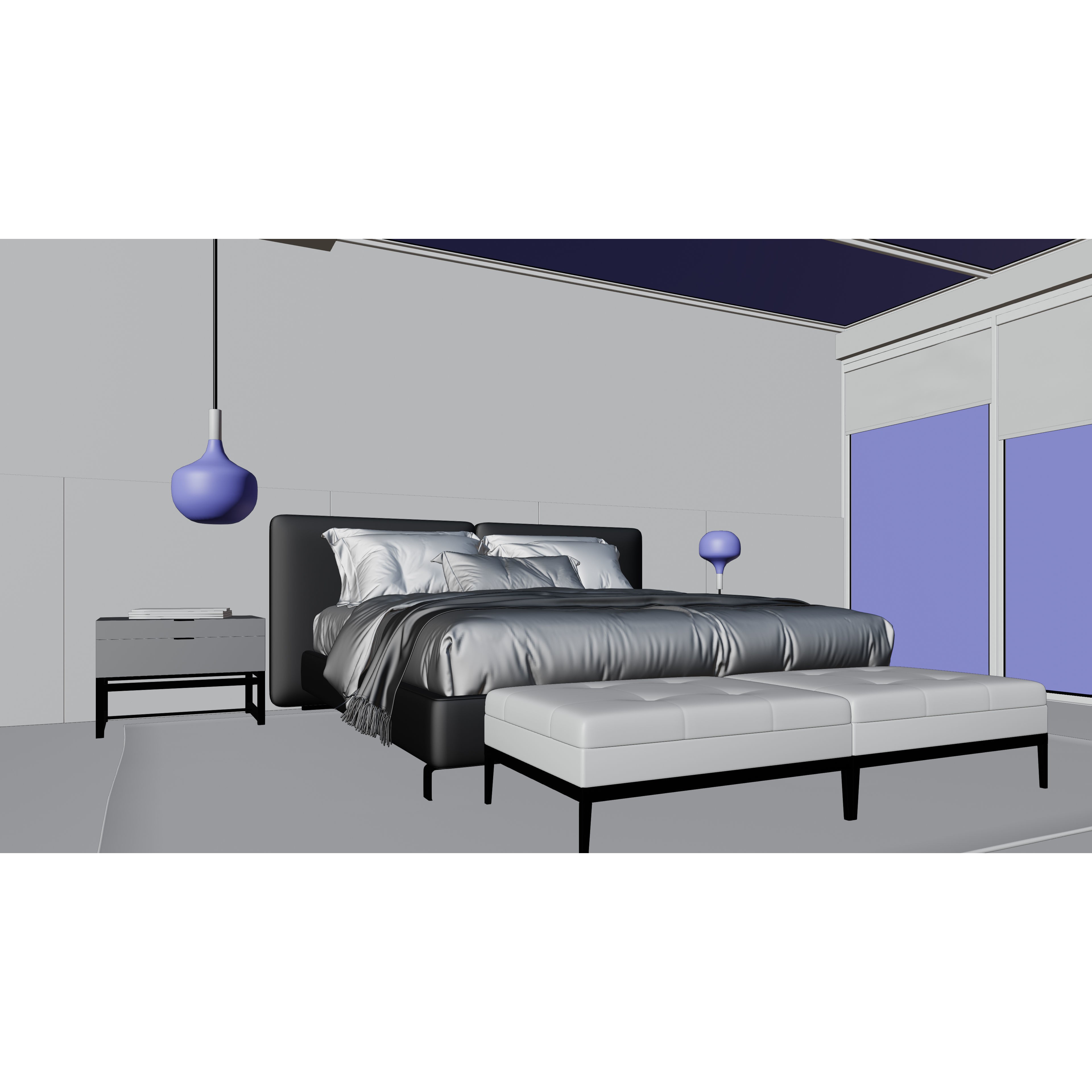 Photorealistic Bedroom - Optimized Interior 3D Model - View 12