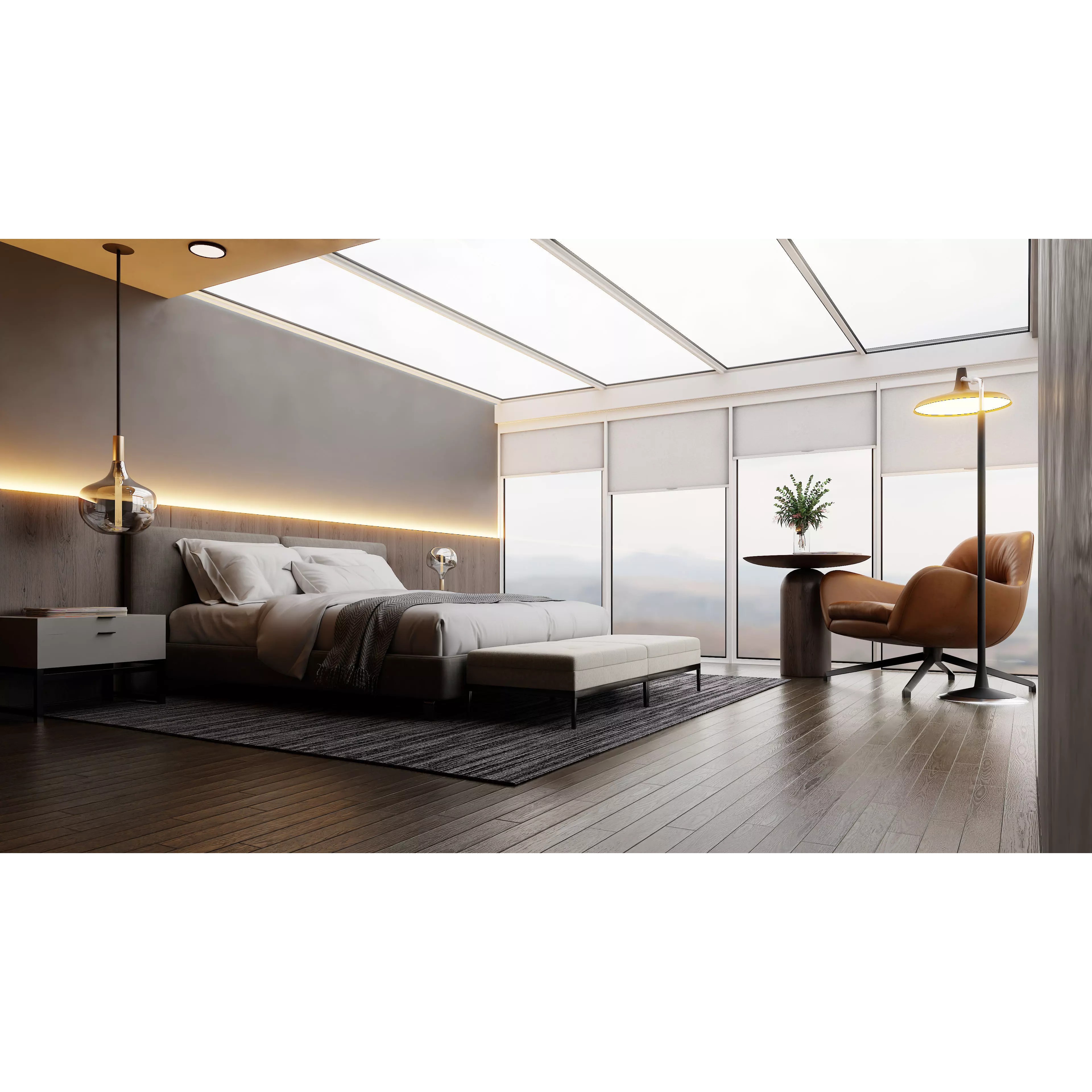 Photorealistic Bedroom - Optimized Interior 3D Model - View 2