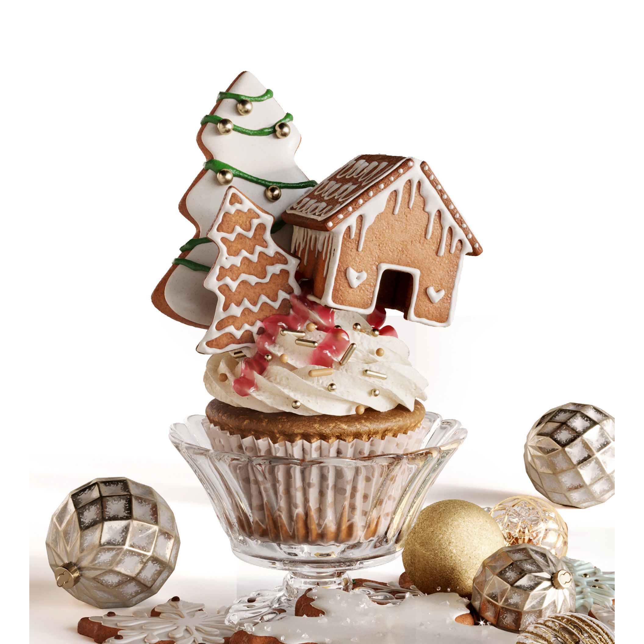 Christmas Cookies 3D Model – High Poly PBR Textured FBX - View 6