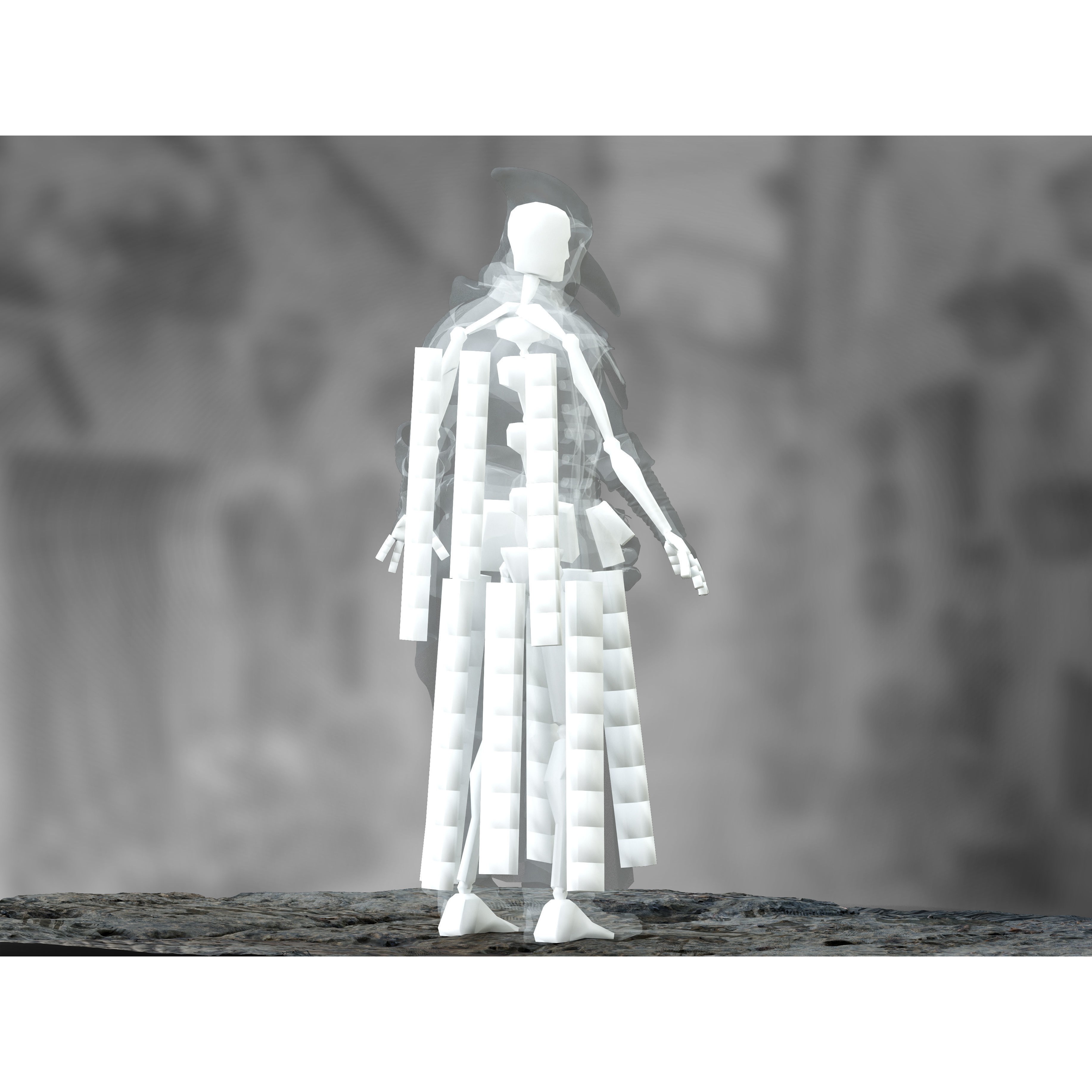 Plague Doctor - Low-Poly Game-Ready 3D Model