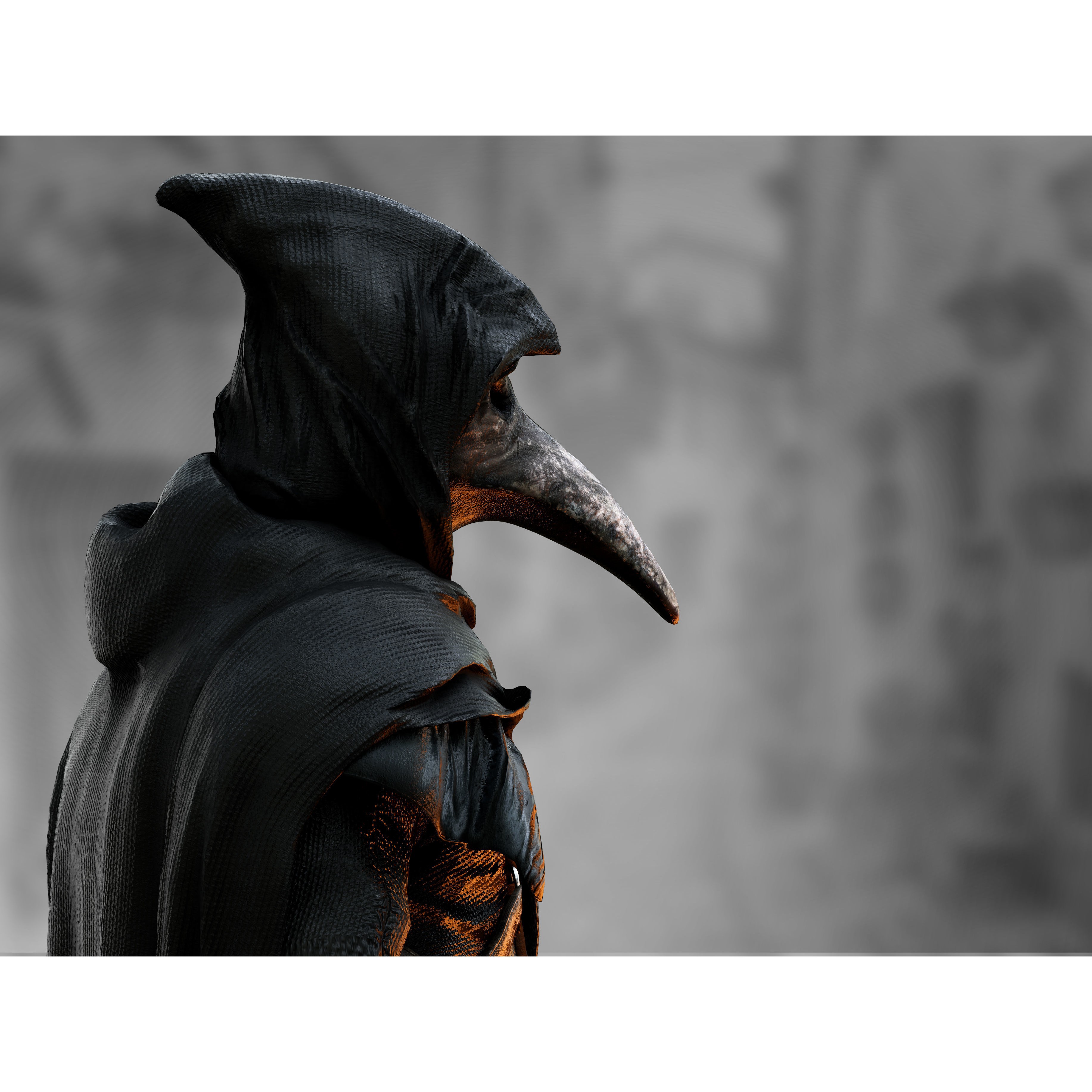 Plague Doctor - Low-Poly Game-Ready 3D Model - View 5
