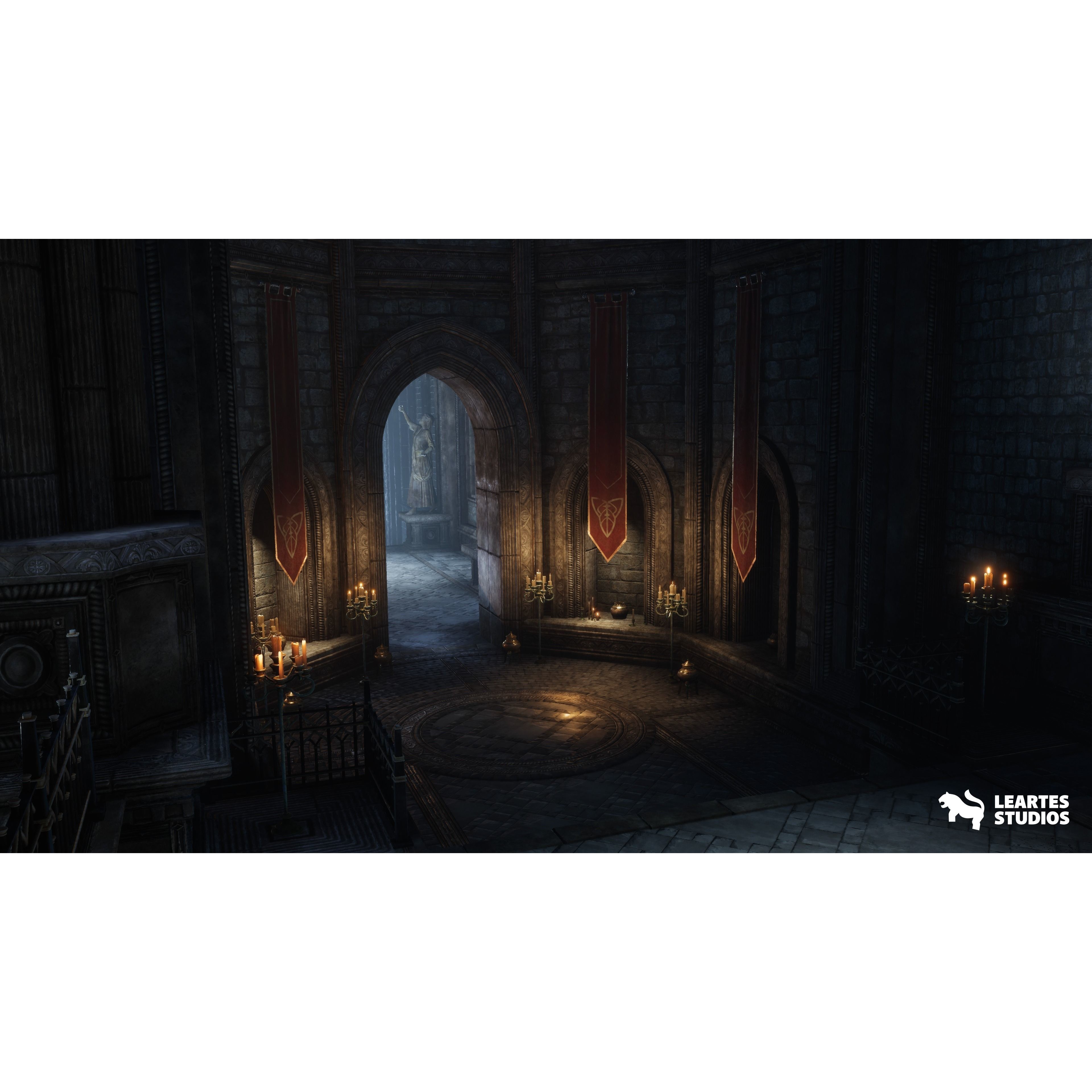 Ancient Cathedral Environment - Low-Poly Game-Ready 3D Model - View 10