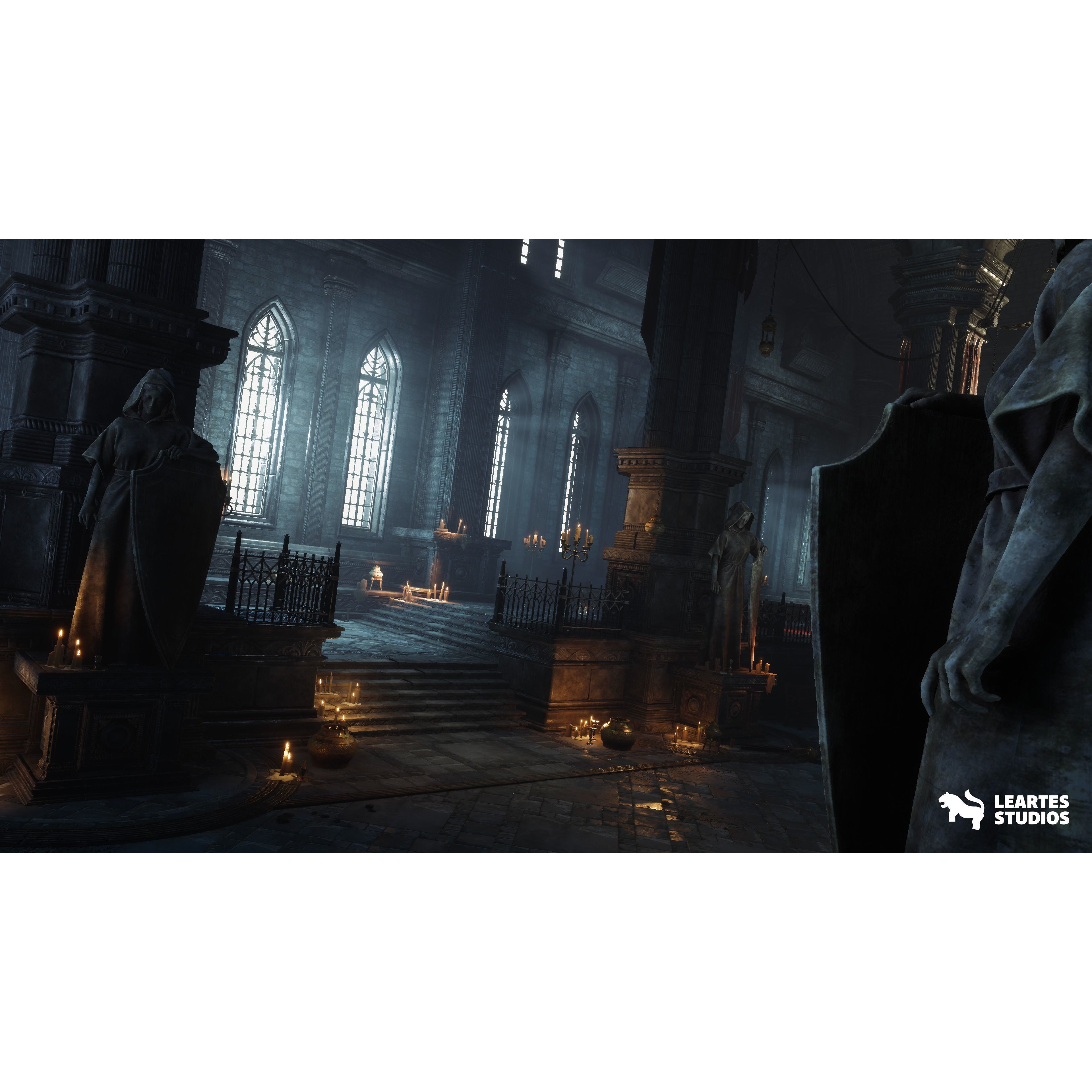 Ancient Cathedral Environment - Low-Poly Game-Ready 3D Model - View 12
