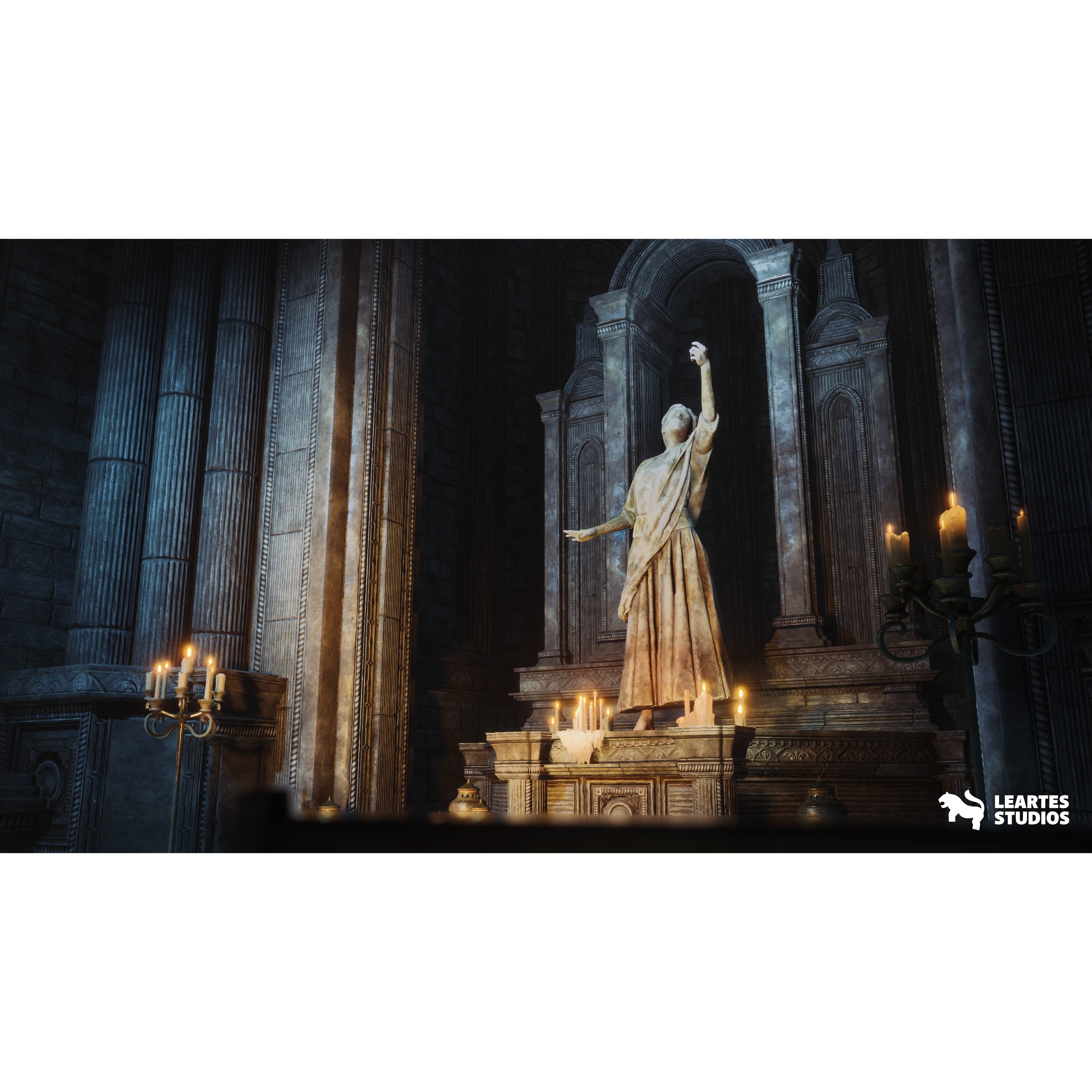 Ancient Cathedral Environment - Low-Poly Game-Ready 3D Model - View 13