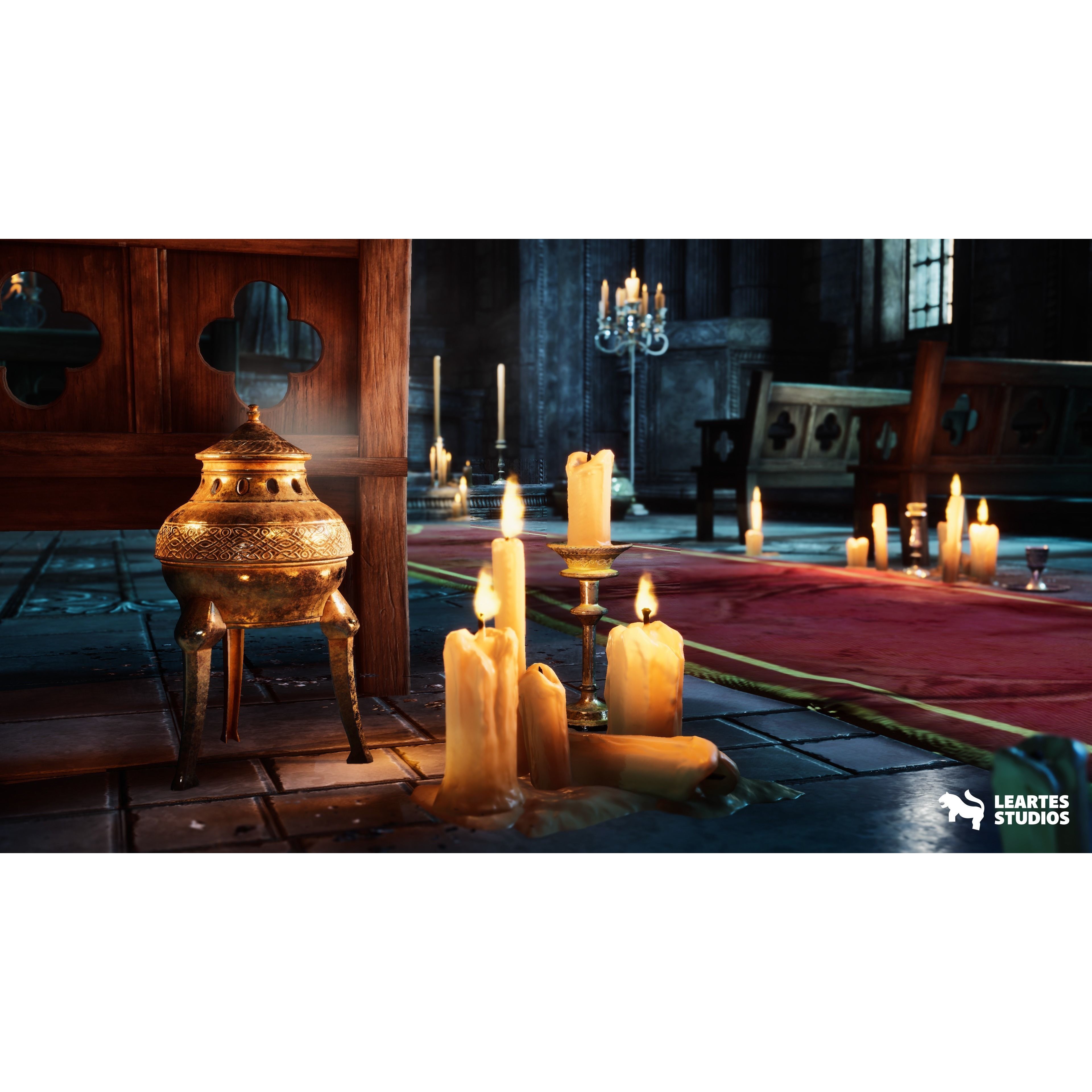 Ancient Cathedral Environment - Low-Poly Game-Ready 3D Model - View 14