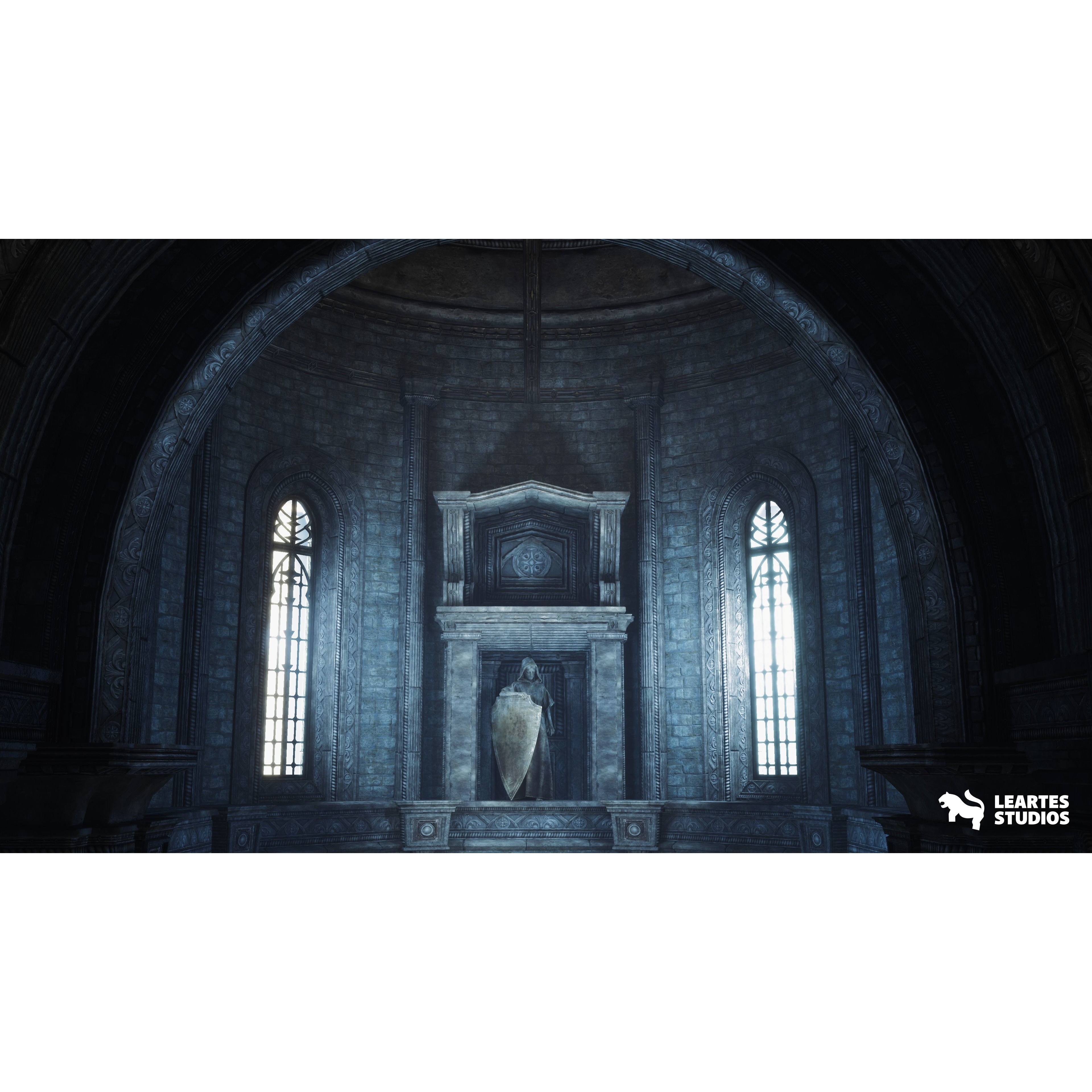 Ancient Cathedral Environment - Low-Poly Game-Ready 3D Model - View 15