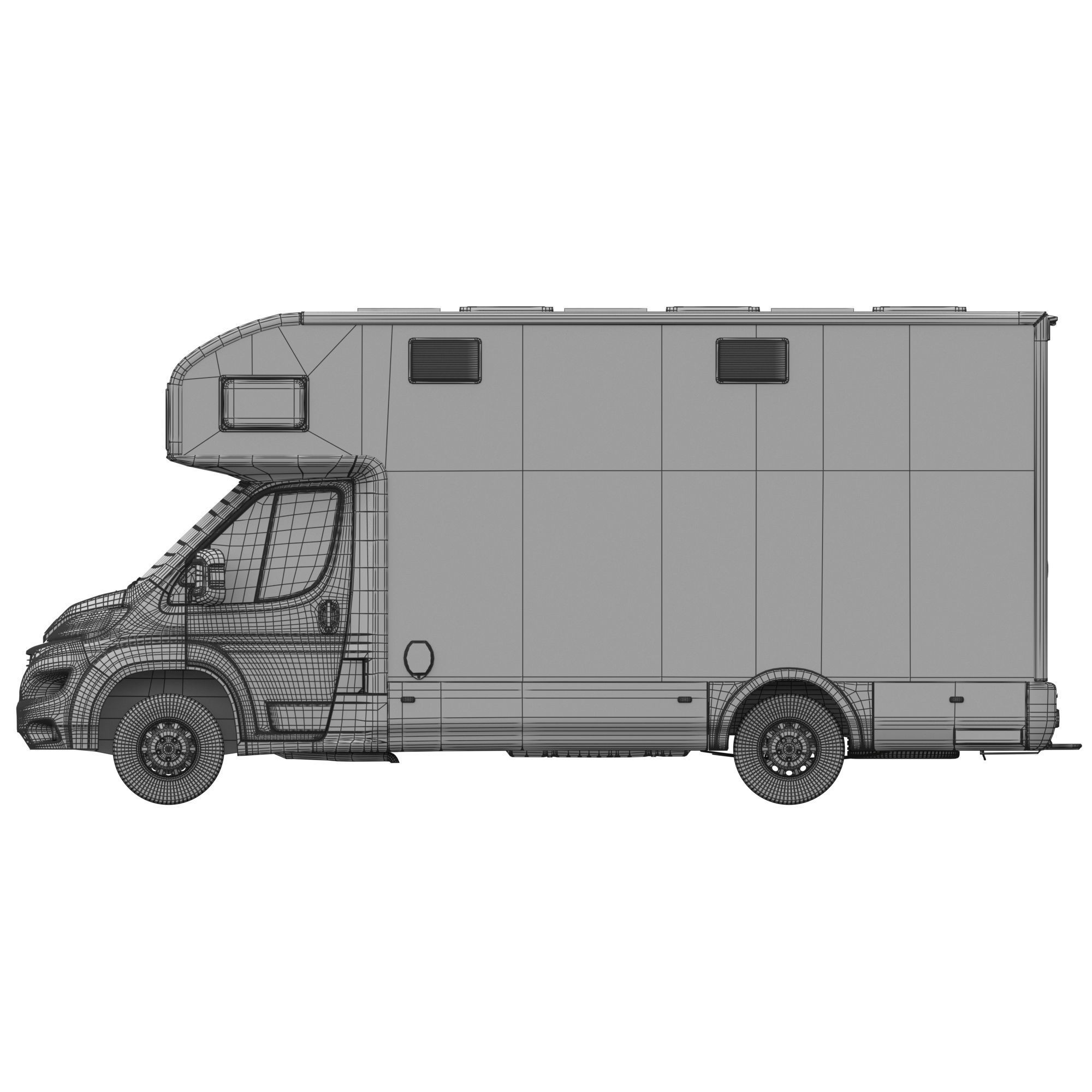 Food Truck Peugeot Boxter 3D Model – Detailed Vehicle with Kitchen Equipment, FBX - View 19