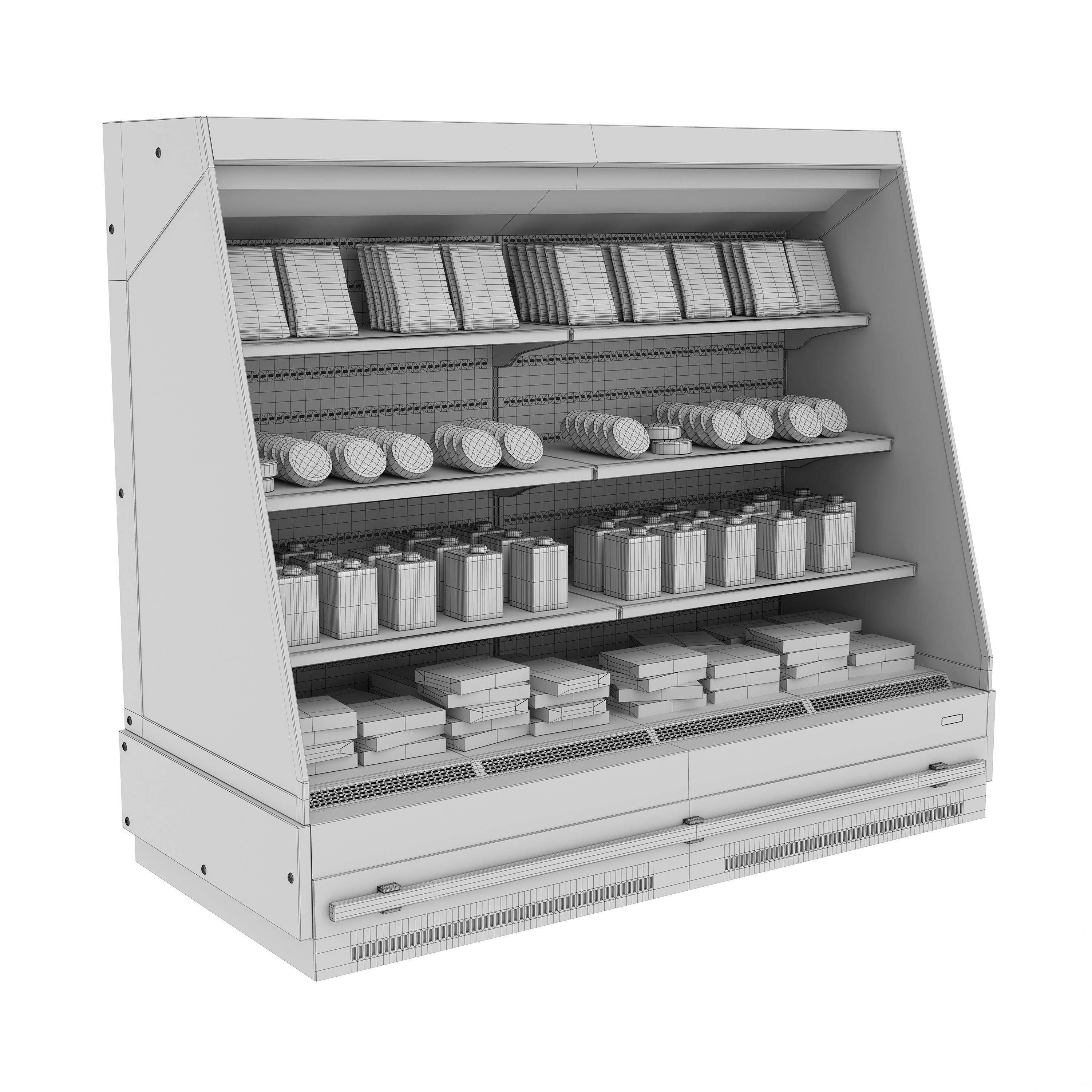 Lisbona 2 3D Model – Refrigerated Cabinet, PBR Textures, FBX