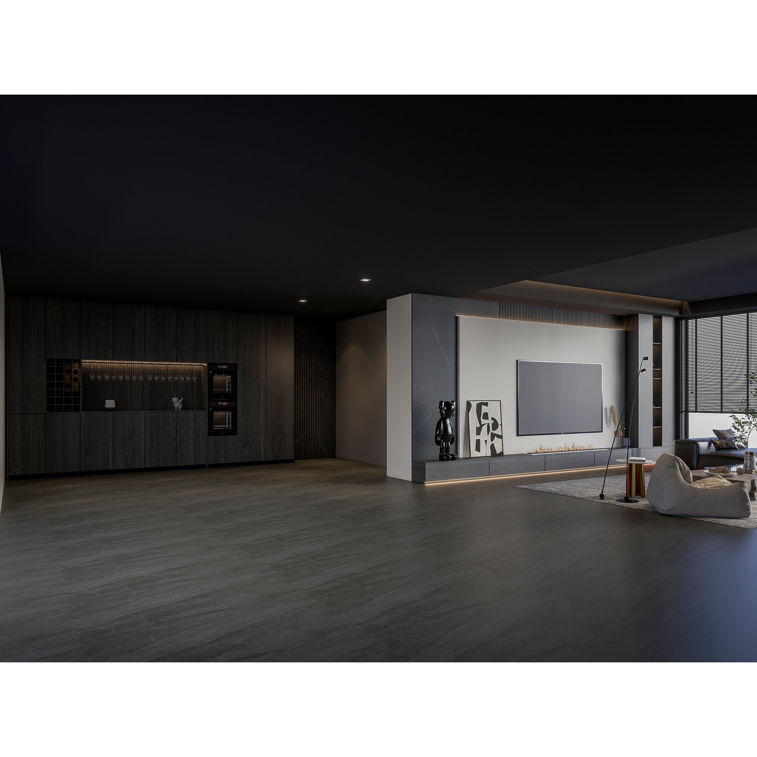 Elegant Living Room - Customizable 3D Model