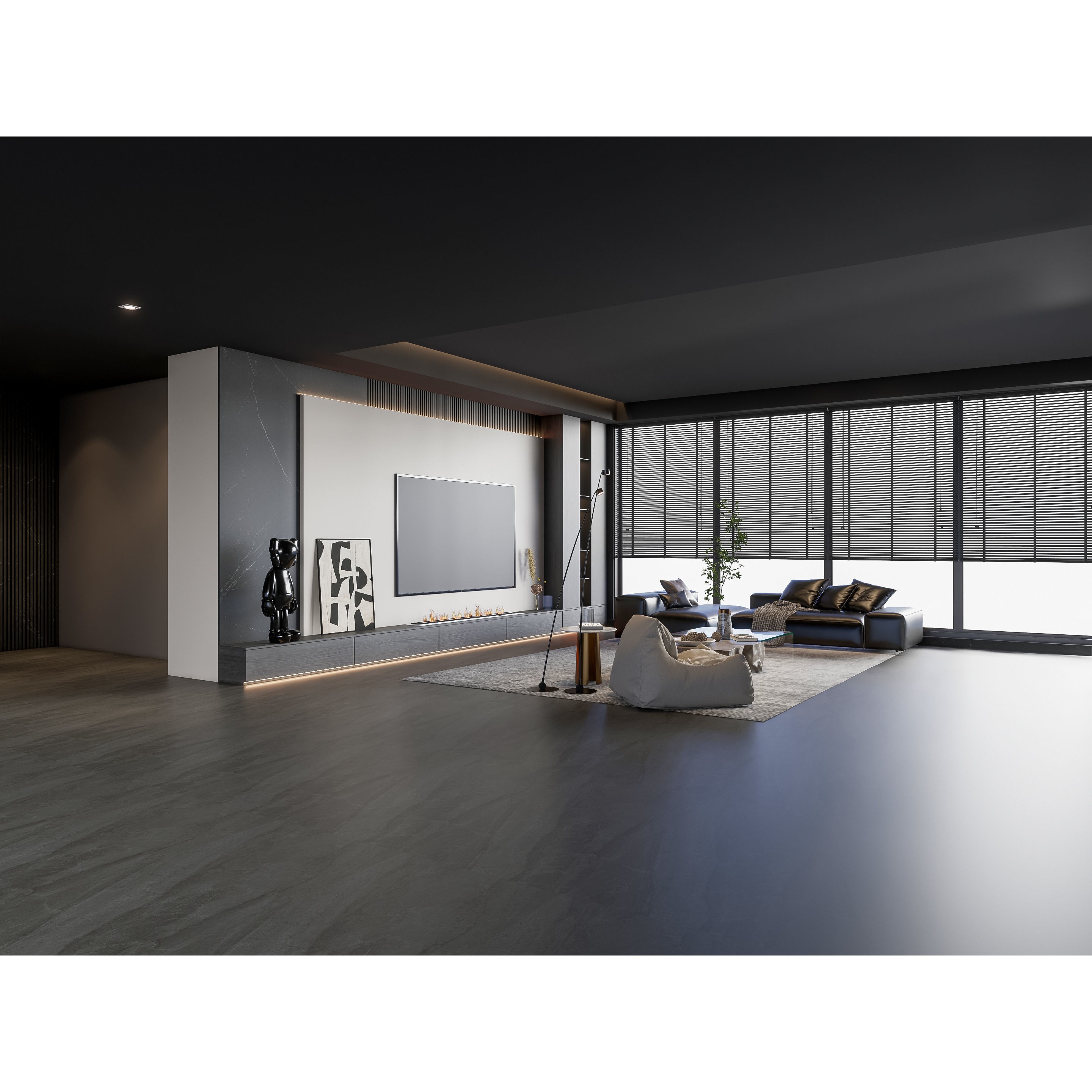 Elegant Living Room - Customizable 3D Model - View 17