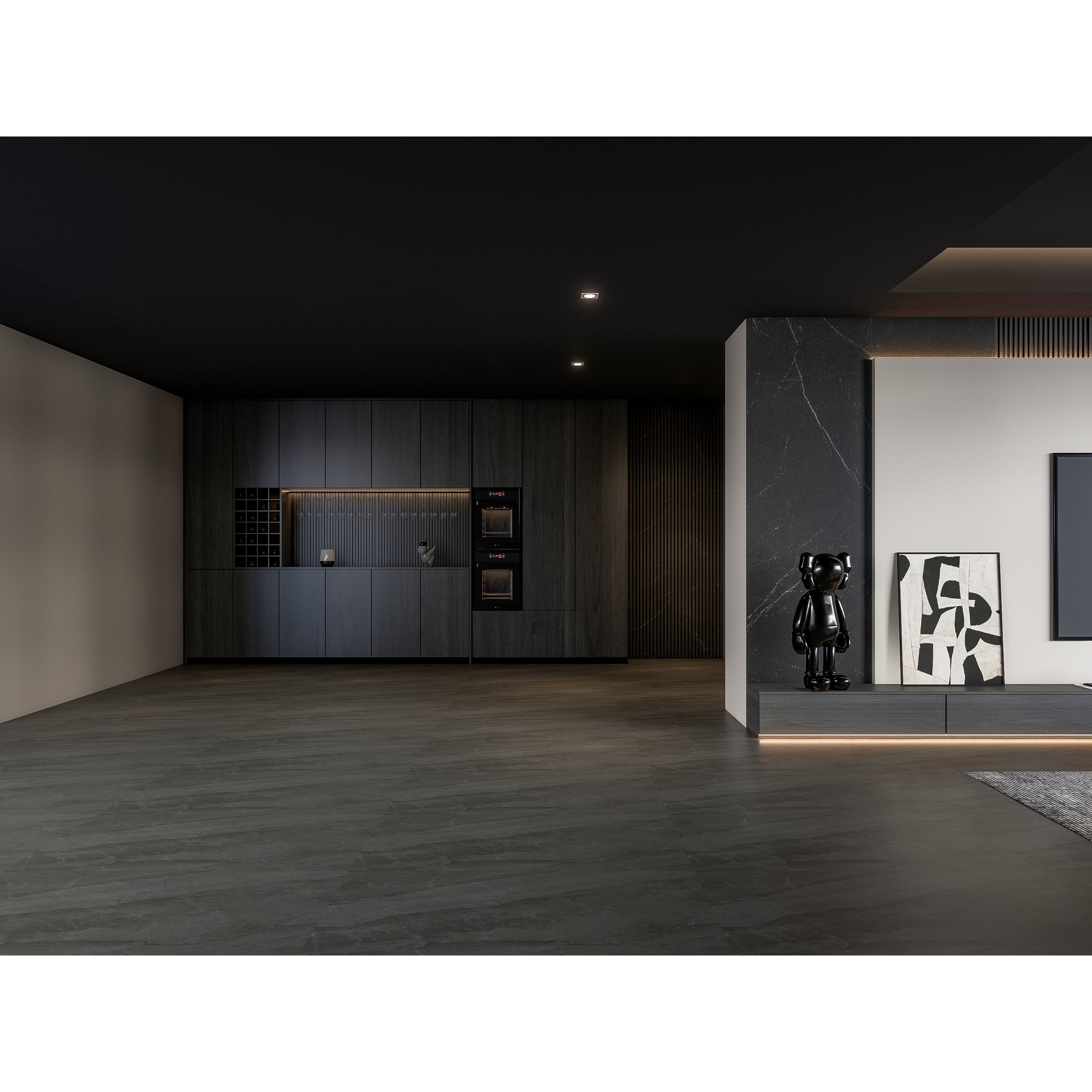 Elegant Living Room - Customizable 3D Model - View 18