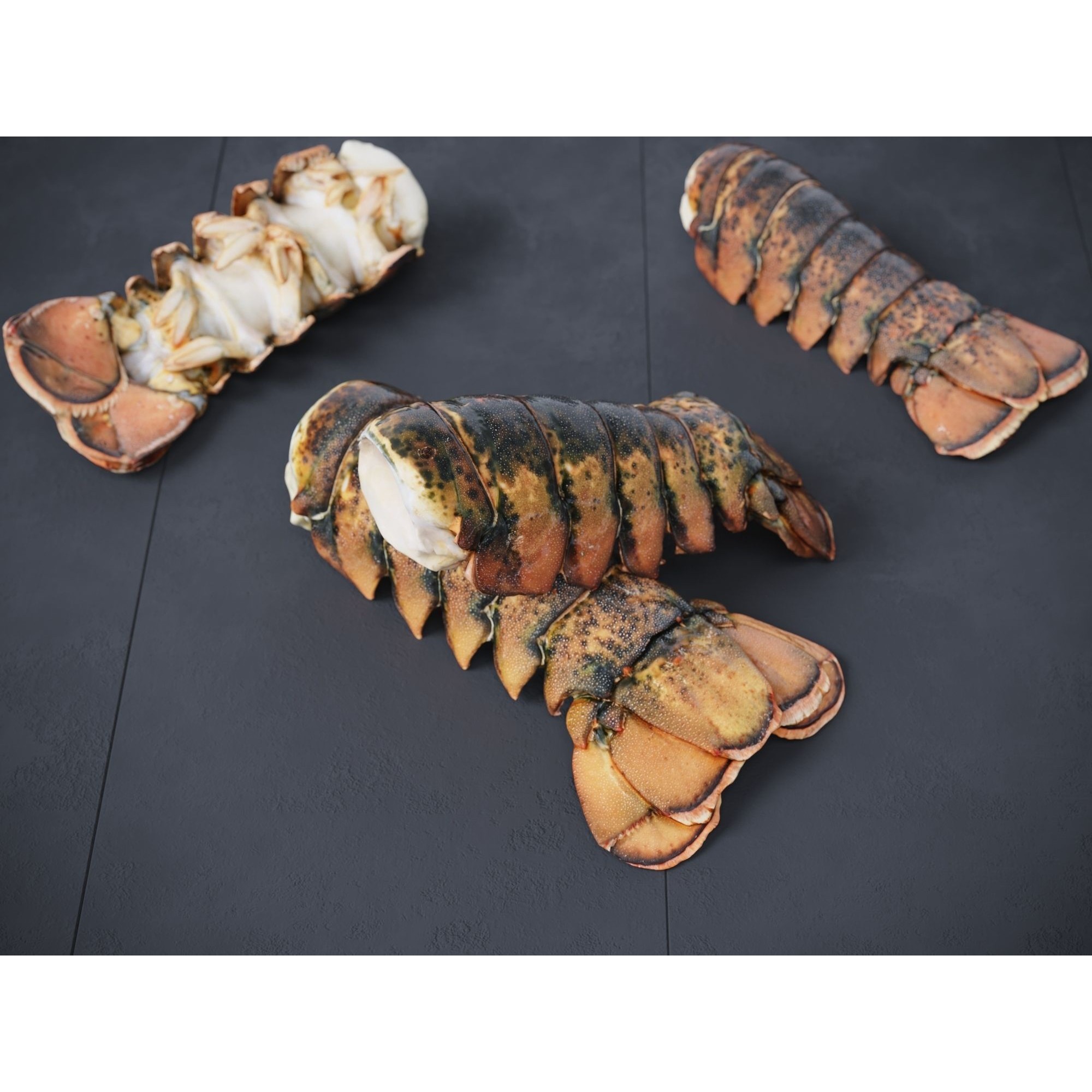 Atlantic Lobster Tails 3D Model – High Poly & Low Poly, FBX/OBJ Formats - View 12