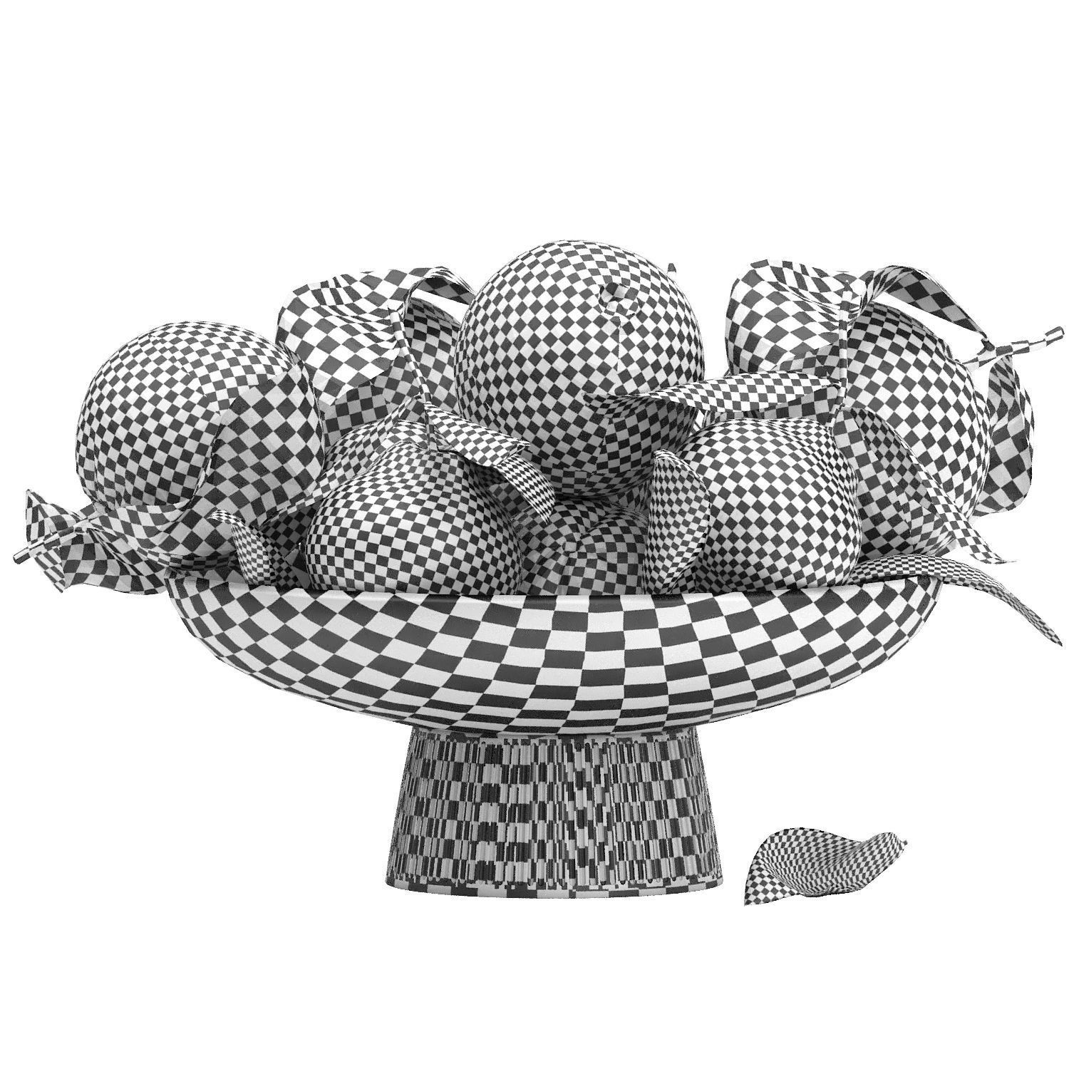 White Bowl of Oranges 3D Model – Realistic Fruit Asset, FBX, OBJ