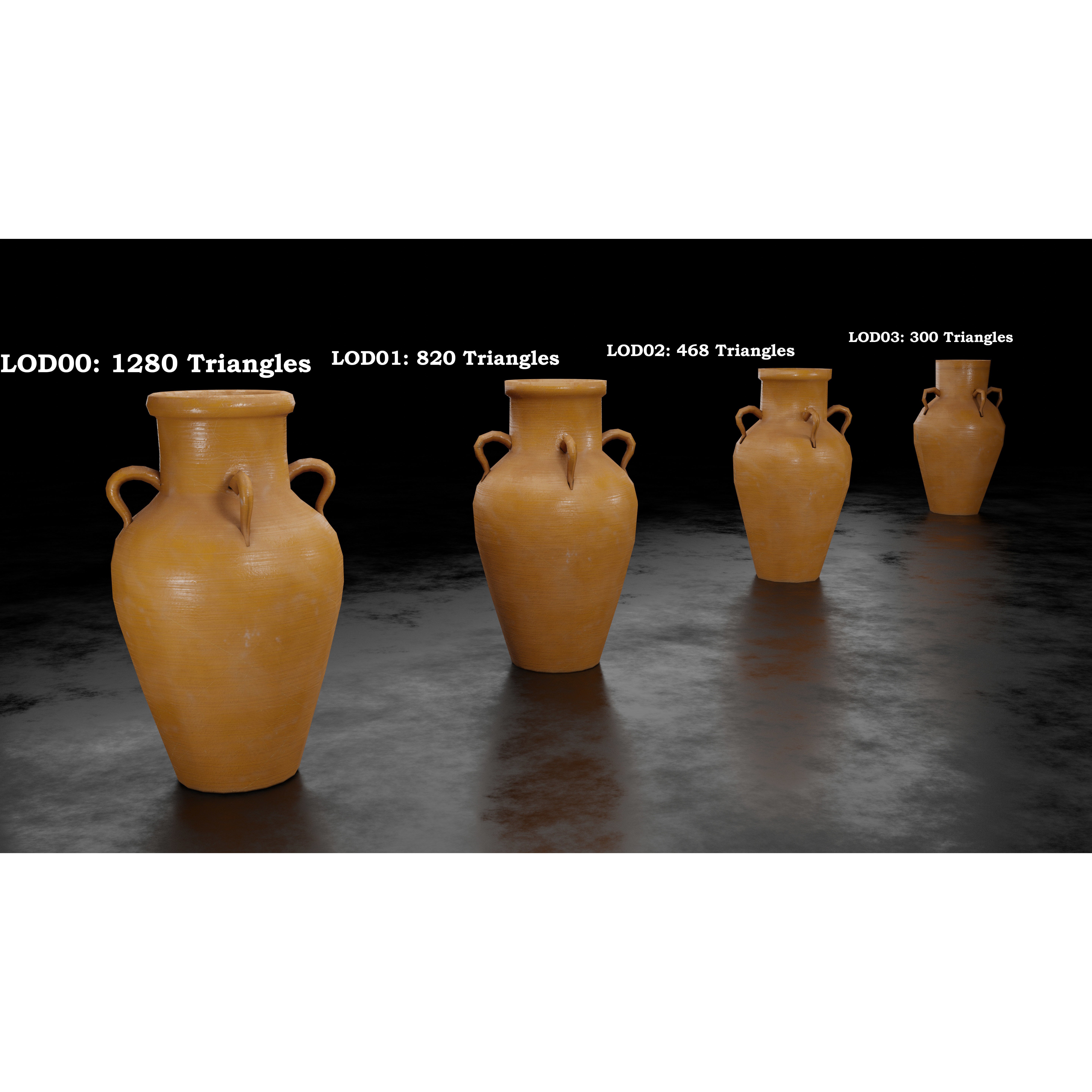 Clay Jars and Hanging Jugs Pack - Low-Poly Game-Ready 3D Model - View 17