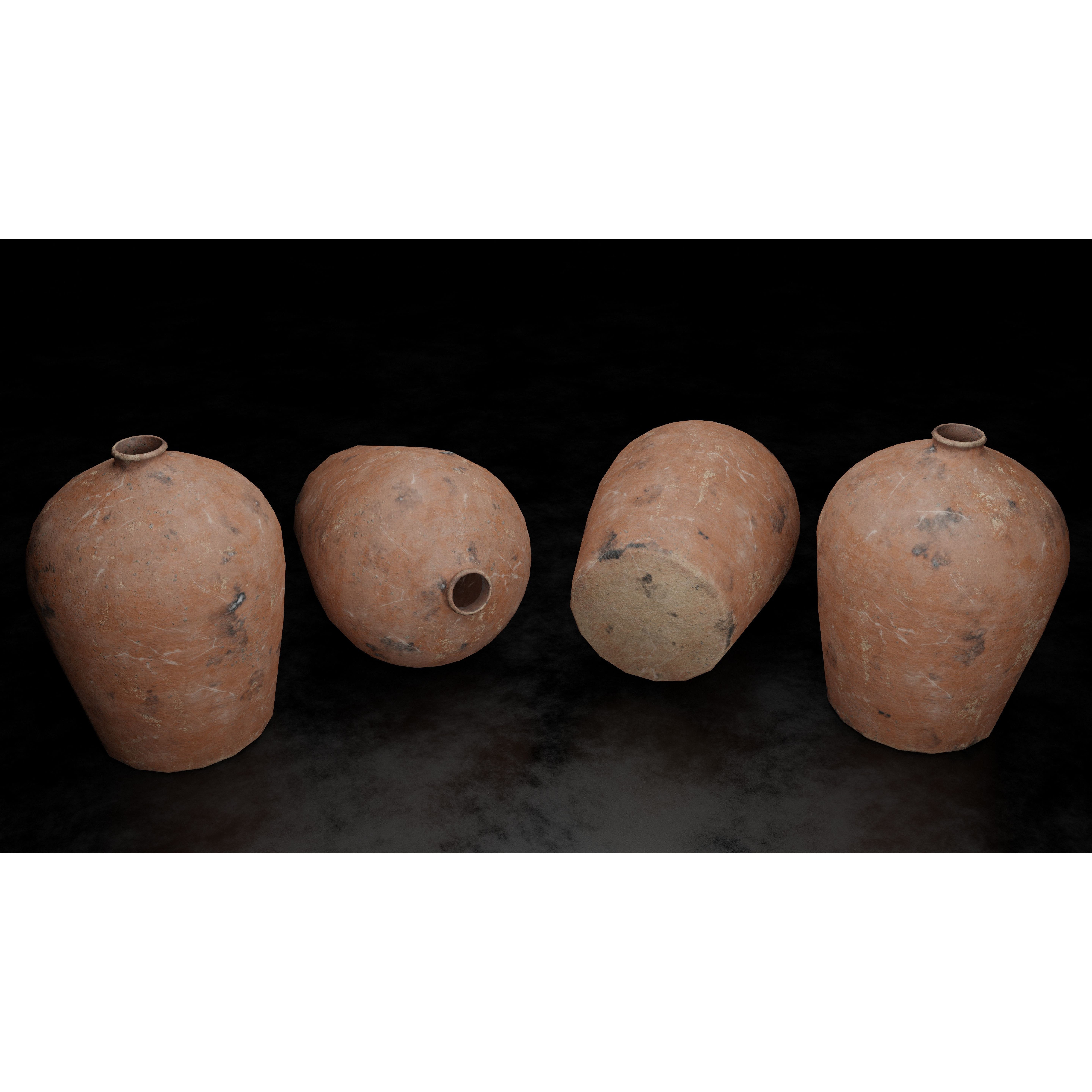 Clay Jars and Hanging Jugs Pack - Low-Poly Game-Ready 3D Model - View 32