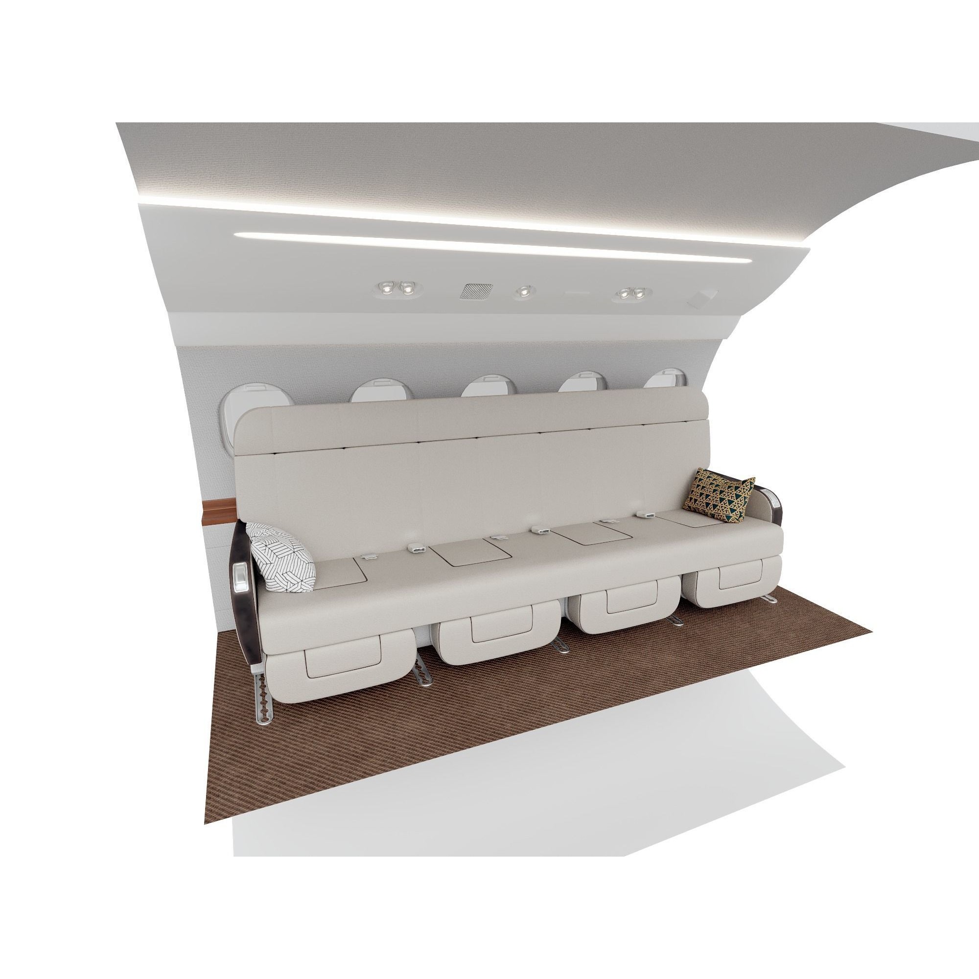 Falcon 2000LXS Interior - Game-Ready 3D Model - View 12