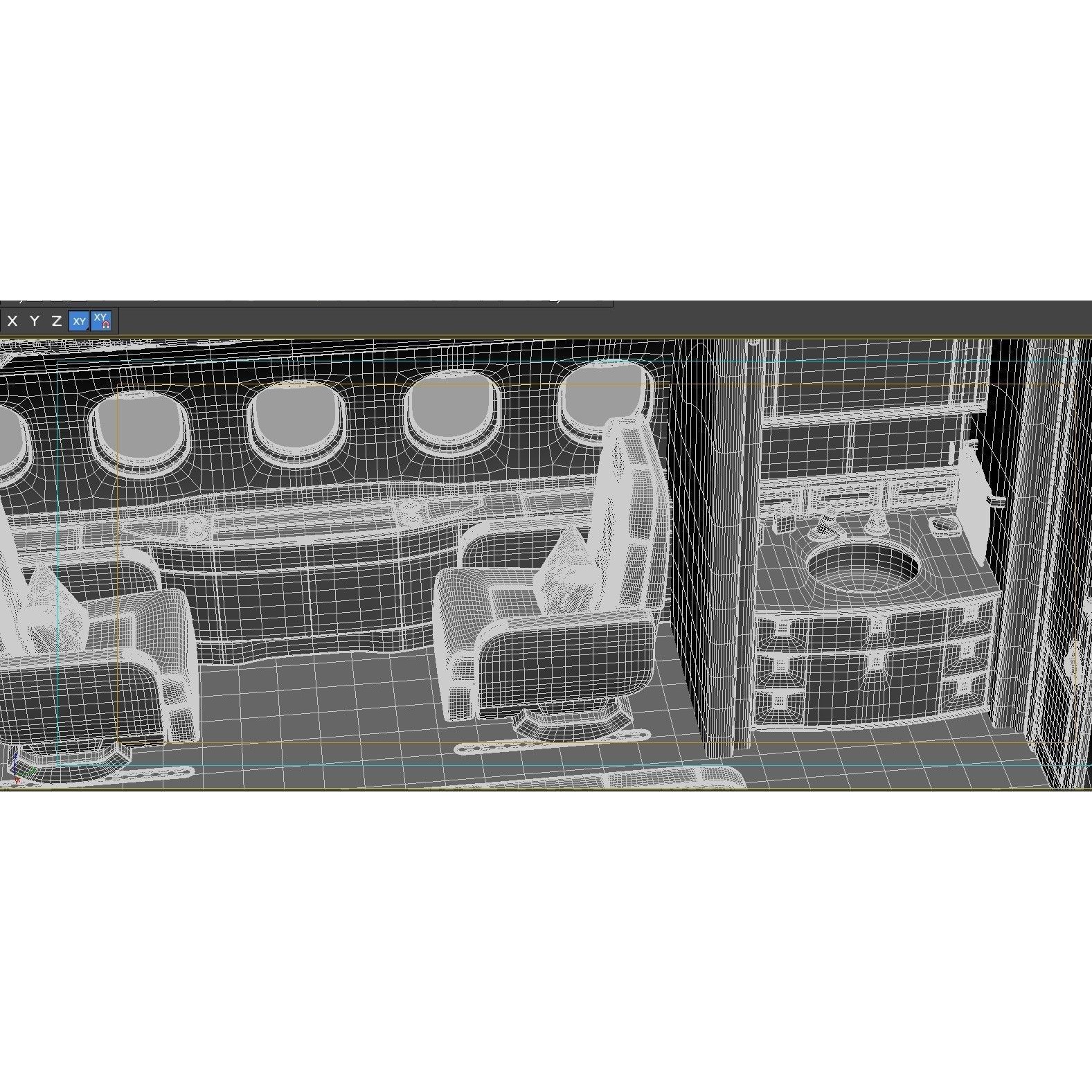 Falcon 2000LXS Interior - Game-Ready 3D Model - View 20