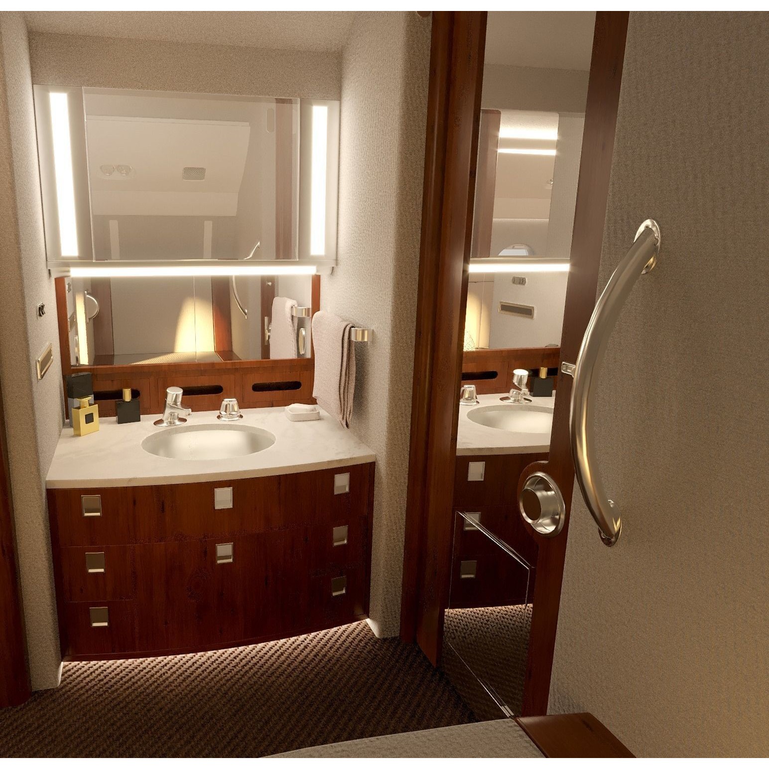 Falcon 2000LXS Interior - Game-Ready 3D Model - View 8