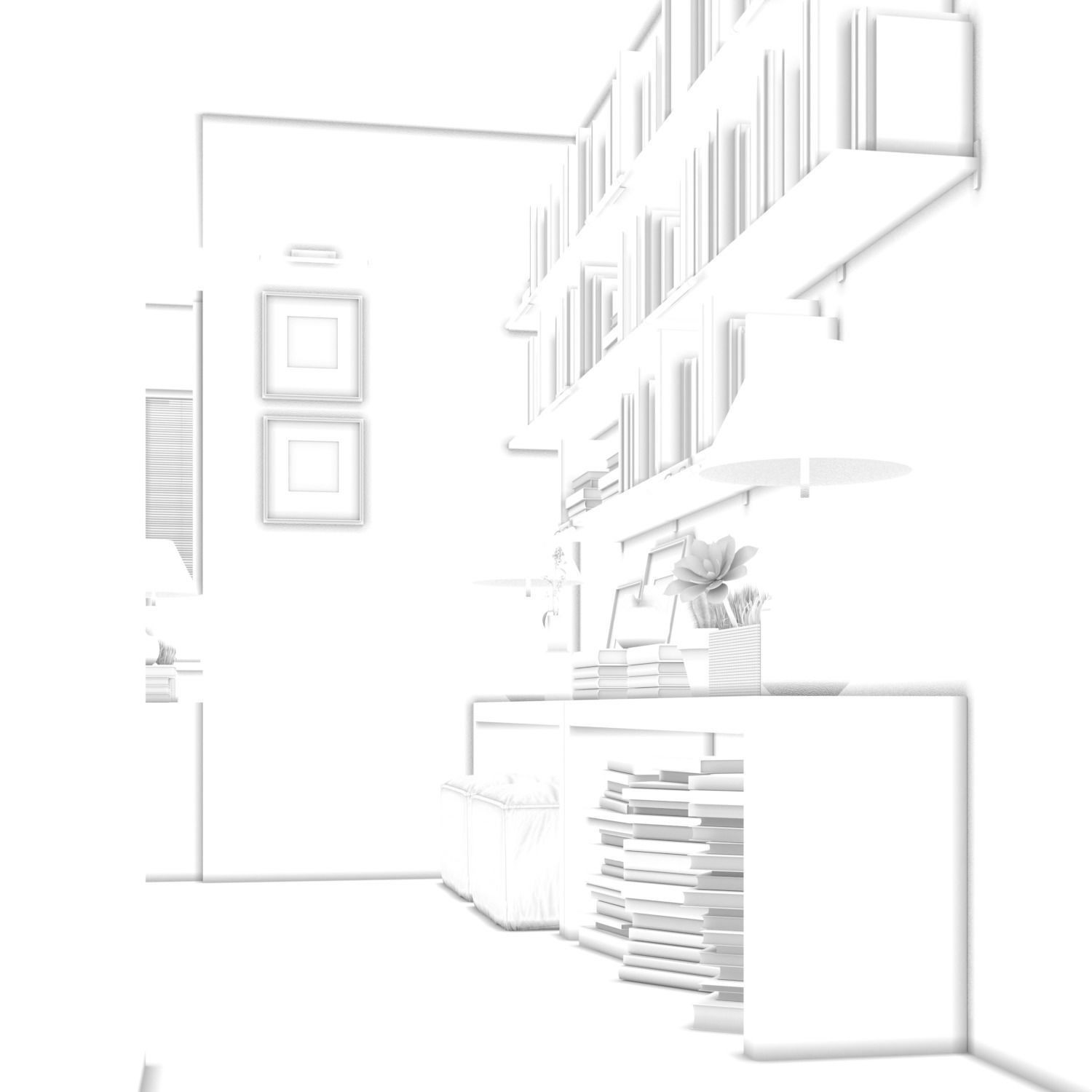 New York Apartment - Contemporary Interior 3D Model - View 15