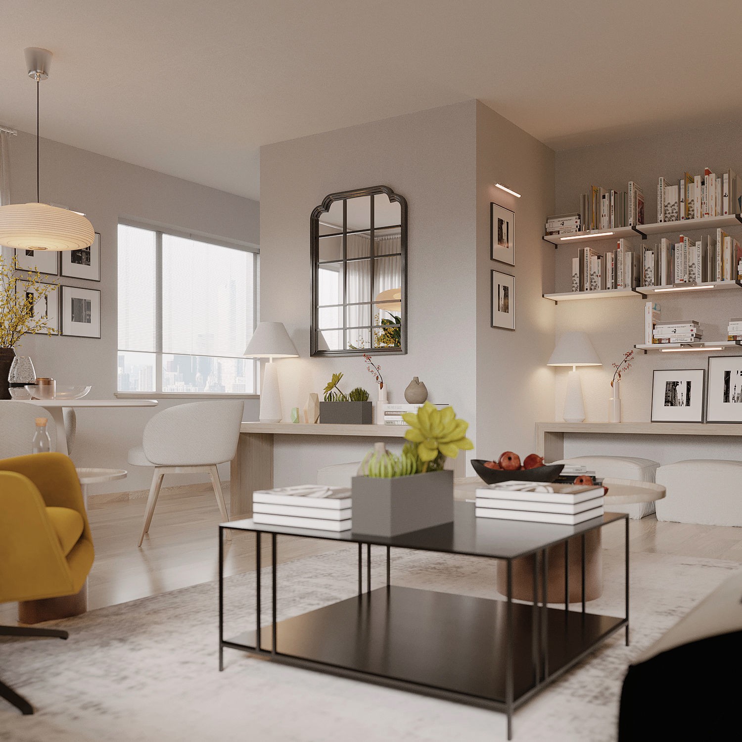 New York Apartment - Contemporary Interior 3D Model - View 7