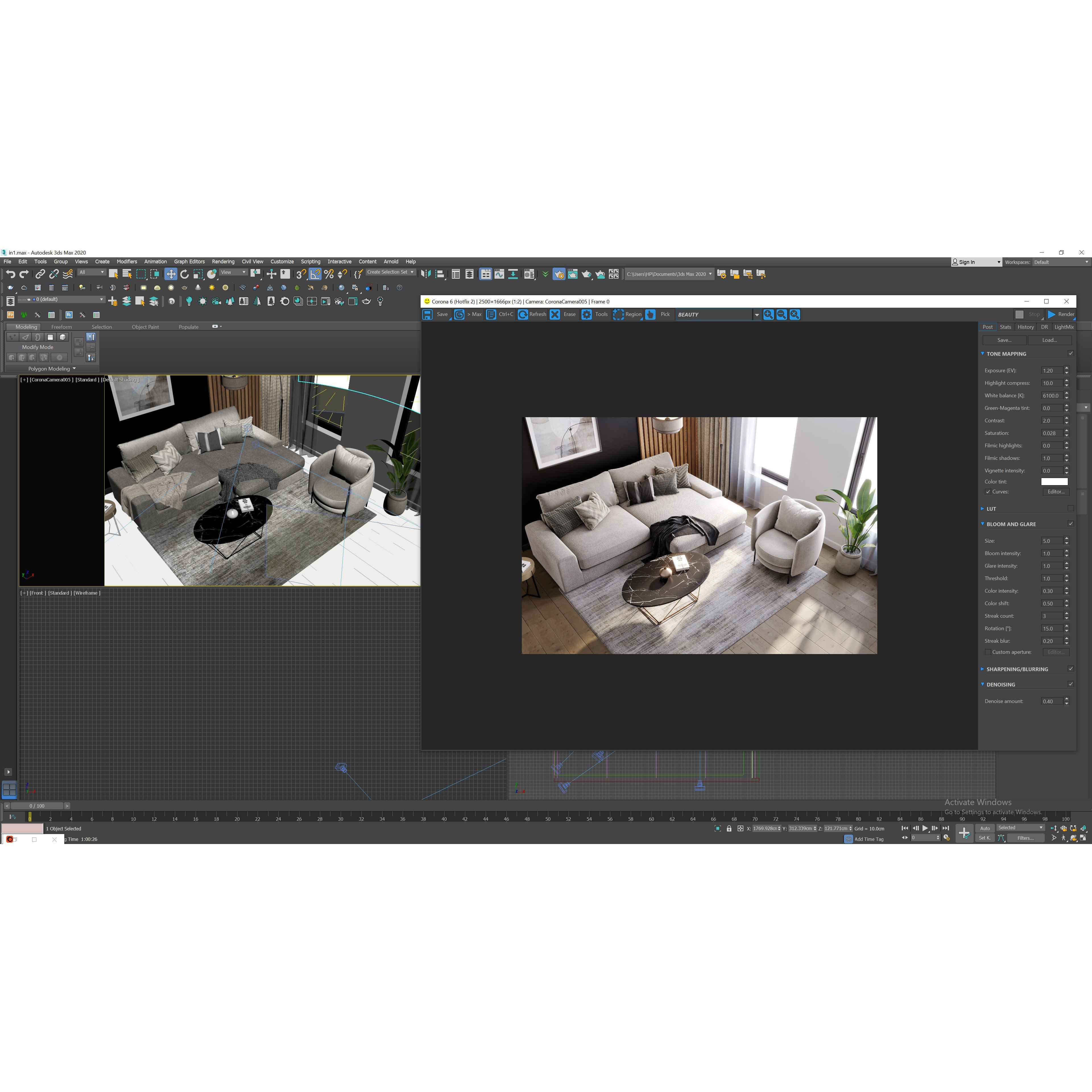 Interior Scene Living Room 01 - Game-Ready 3D Model - View 8