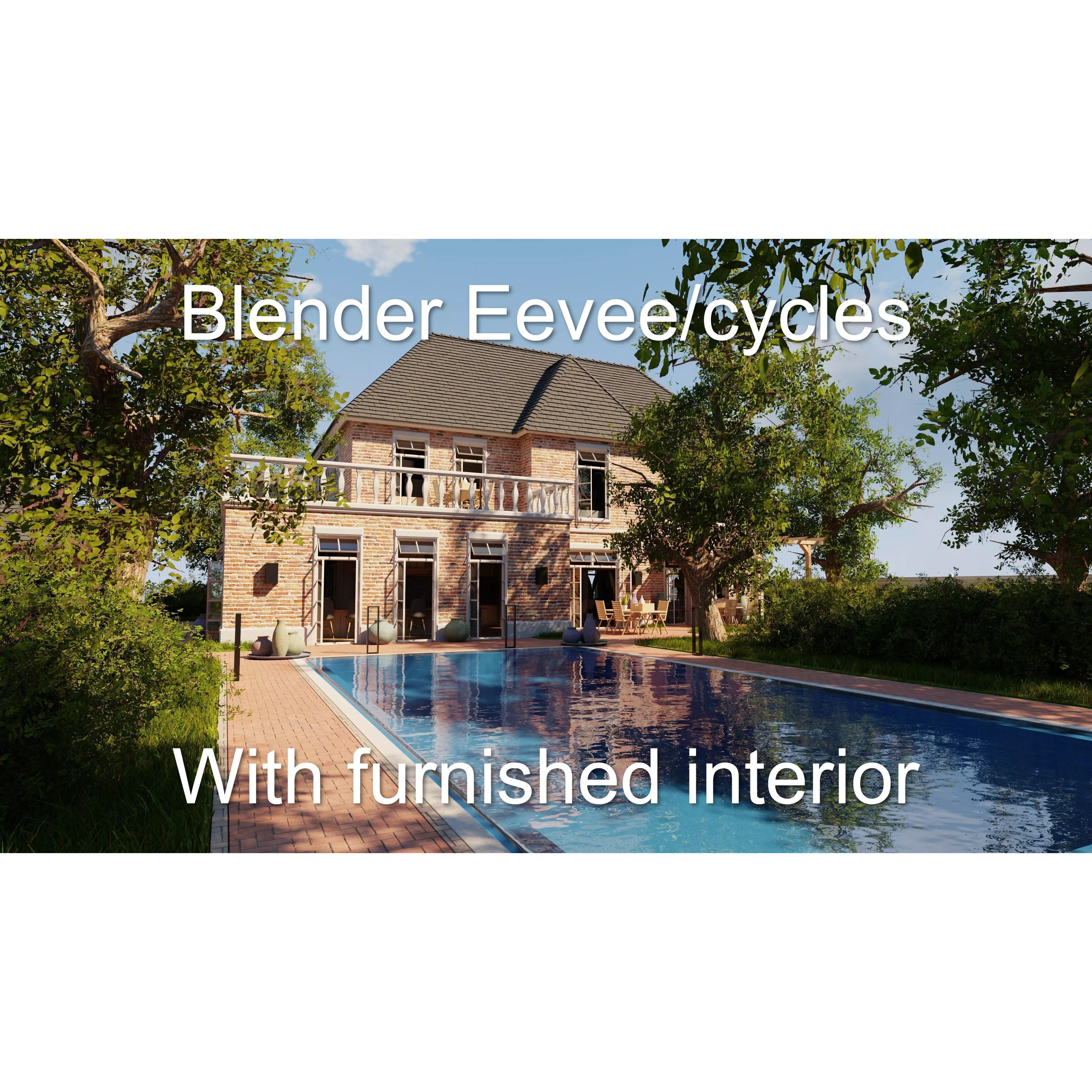 Classic Villa - Low-Poly Game-Ready 3D Model - View 2