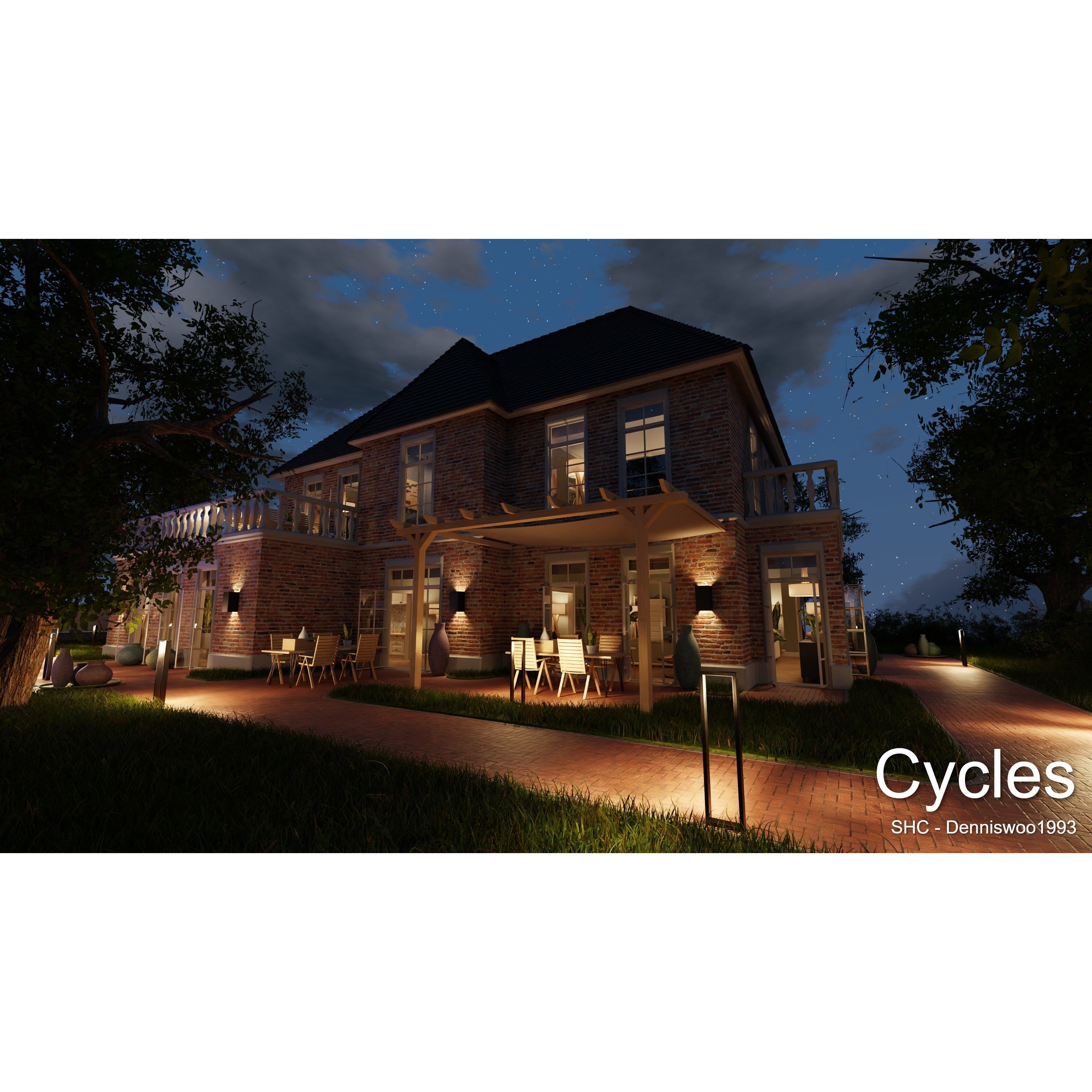 Classic Villa - Low-Poly Game-Ready 3D Model - View 21