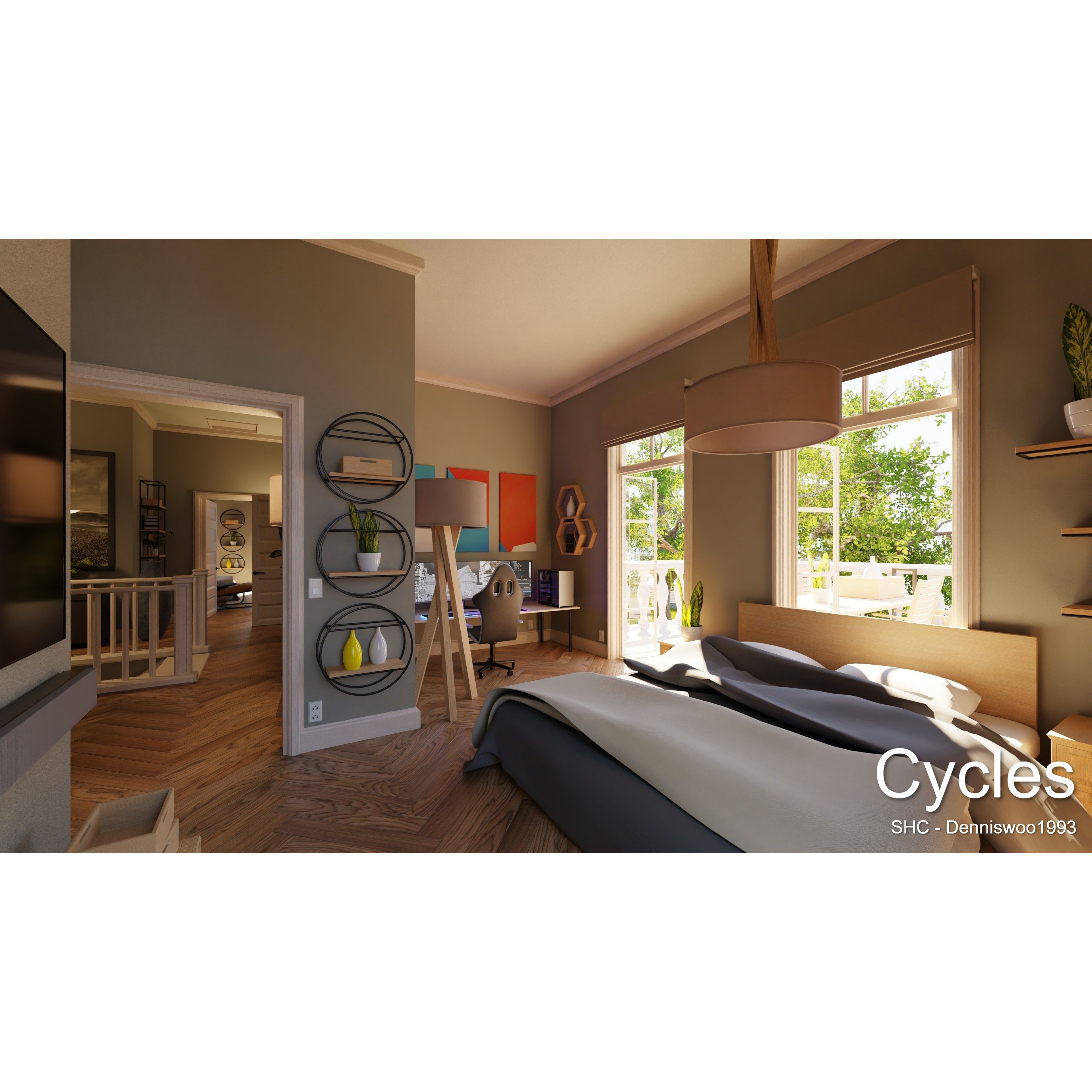 Classic Villa - Low-Poly Game-Ready 3D Model - View 25